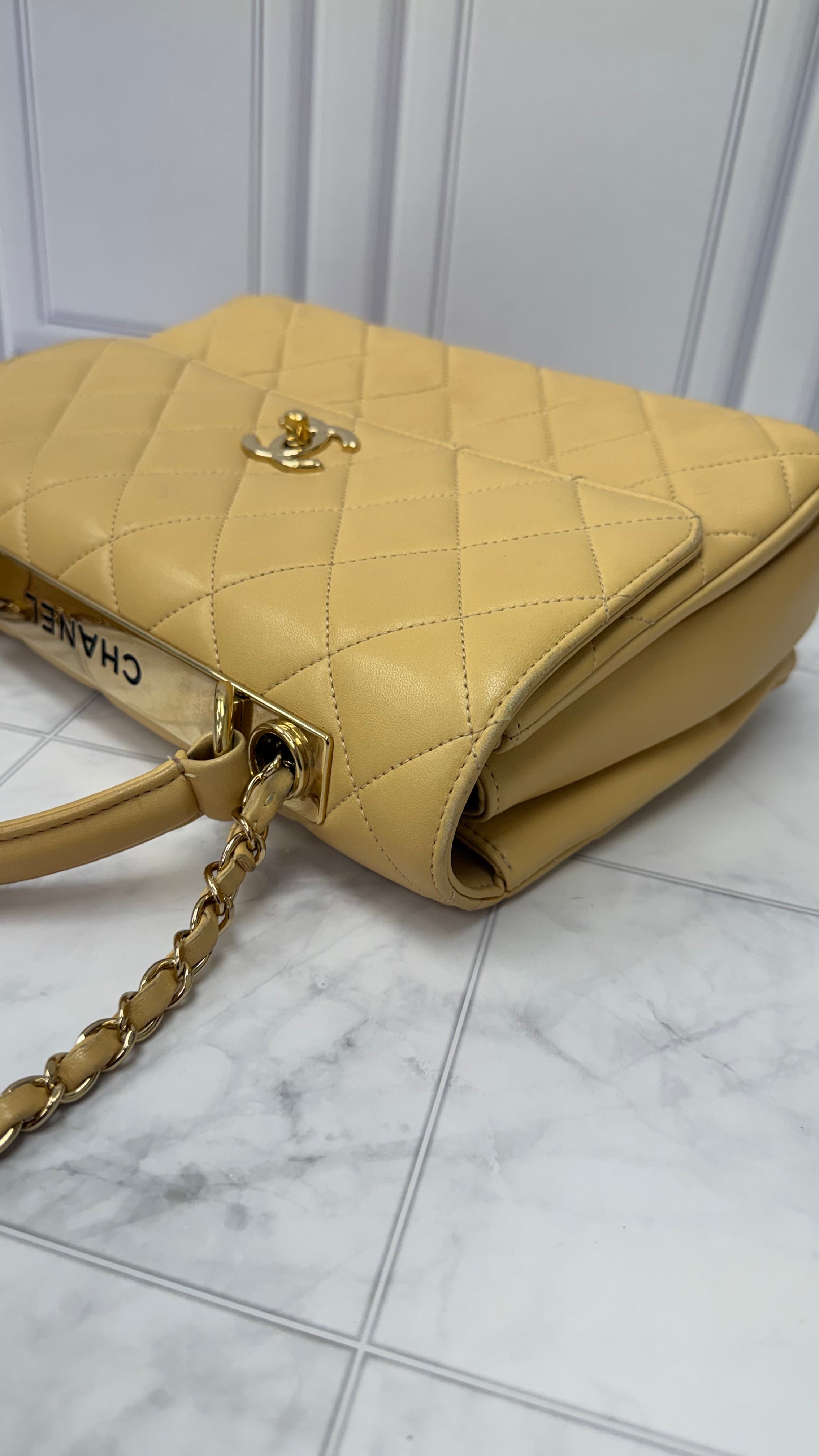 *DONS DROP* Chanel Nude Quilted lambskin Leather Medium Trendy CC Flap Bag