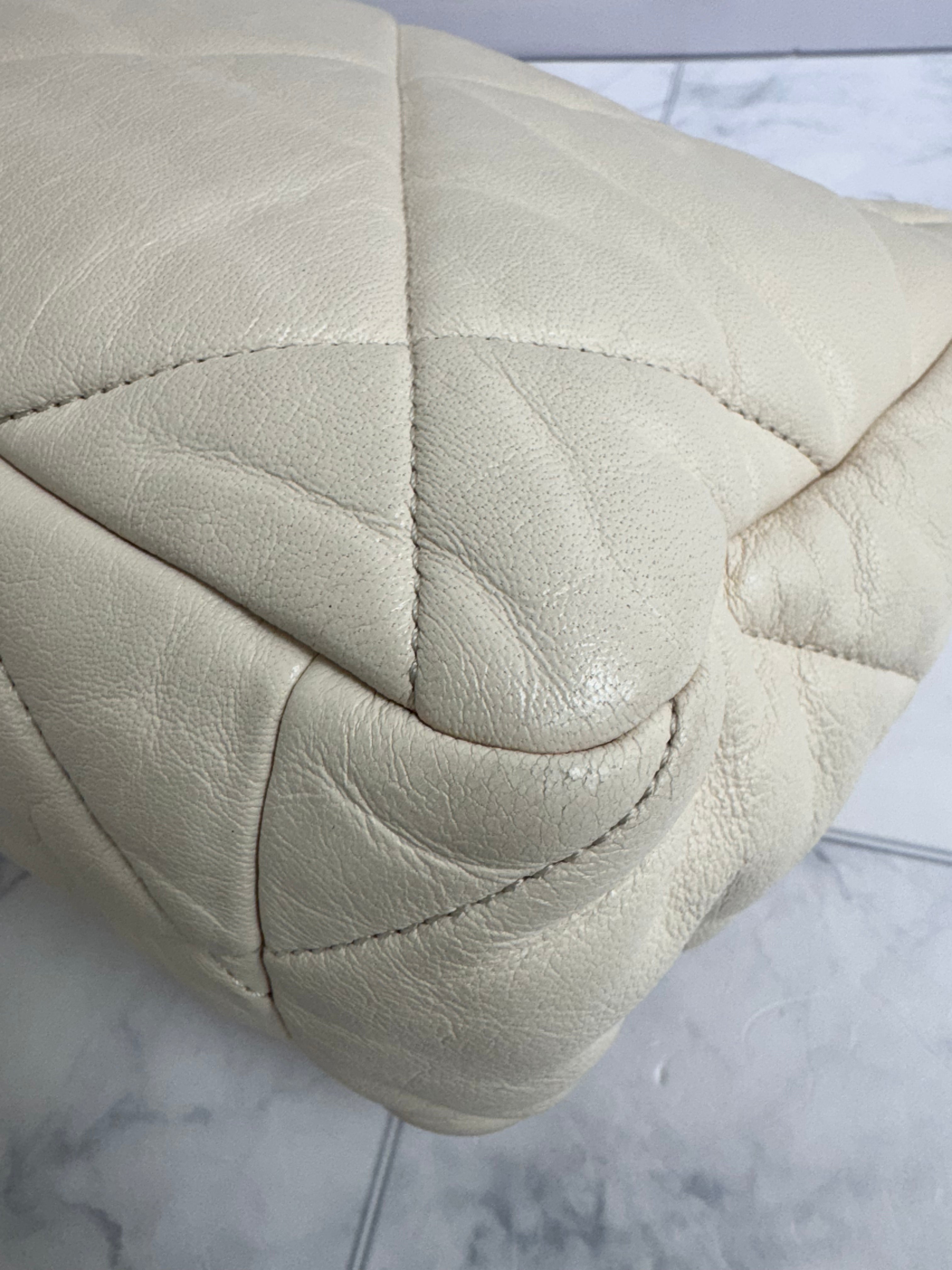 Chanel Beige Quilted Chanel 19 Large Flap Bag