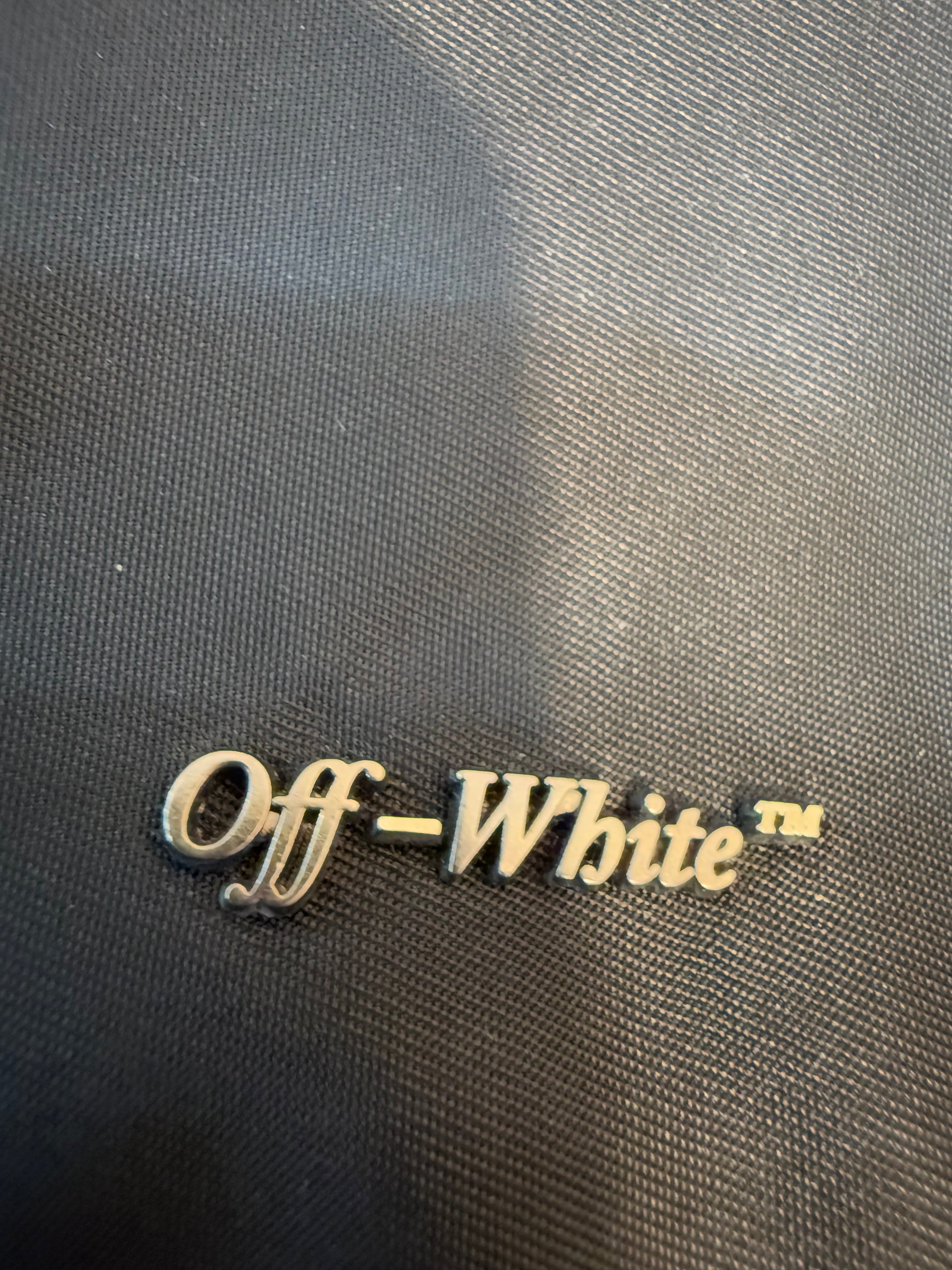 Off White Black Nylon Backpack