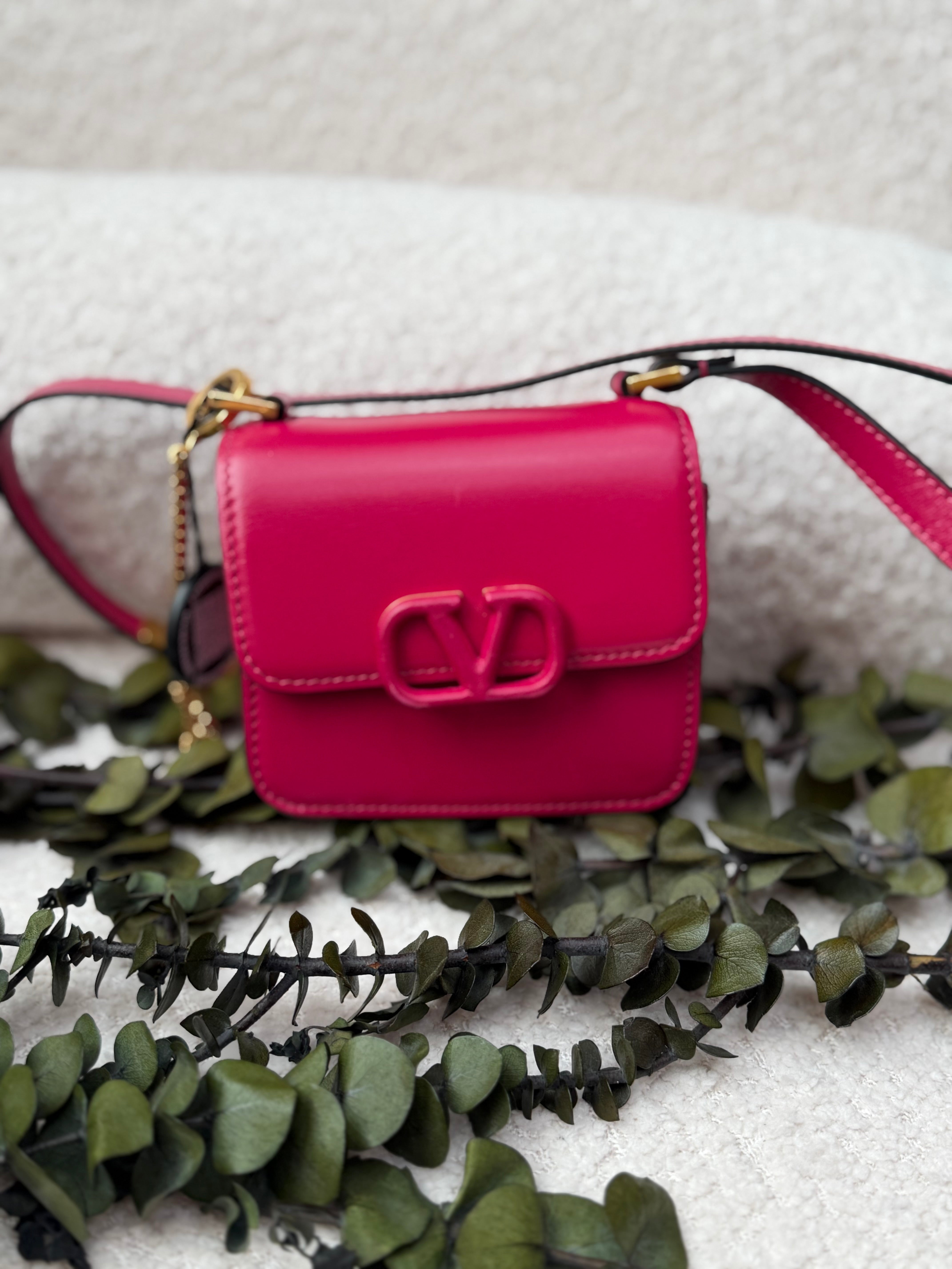 Valentino Garavani Fuchsia Leather VSling Crossbody