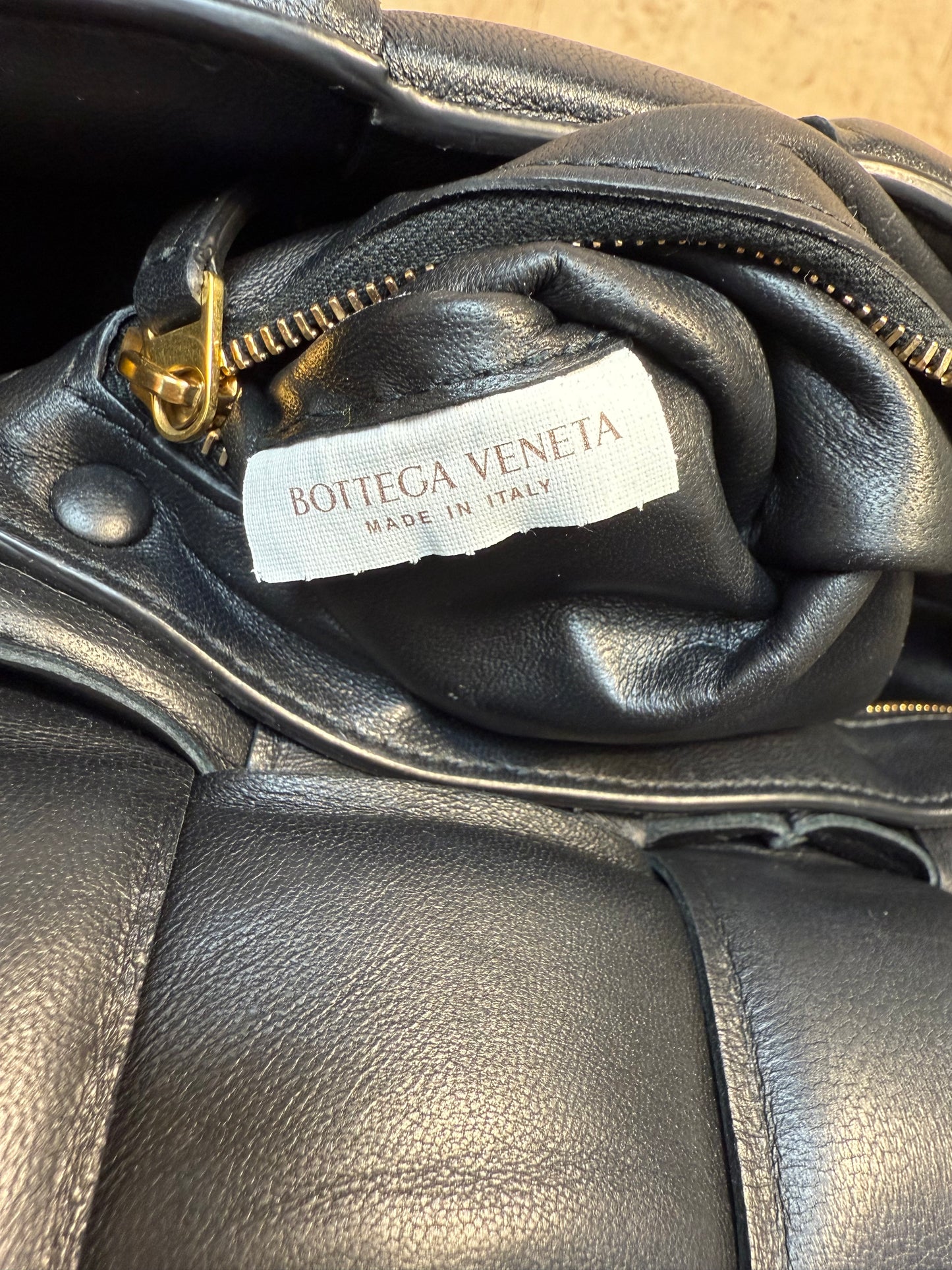 Bottega Veneta Black Leather Cassette Crossbody Bag