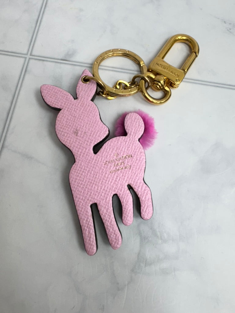 Louis Vuitton Reverse Monogram Pink Superstition Deer Bag Charm