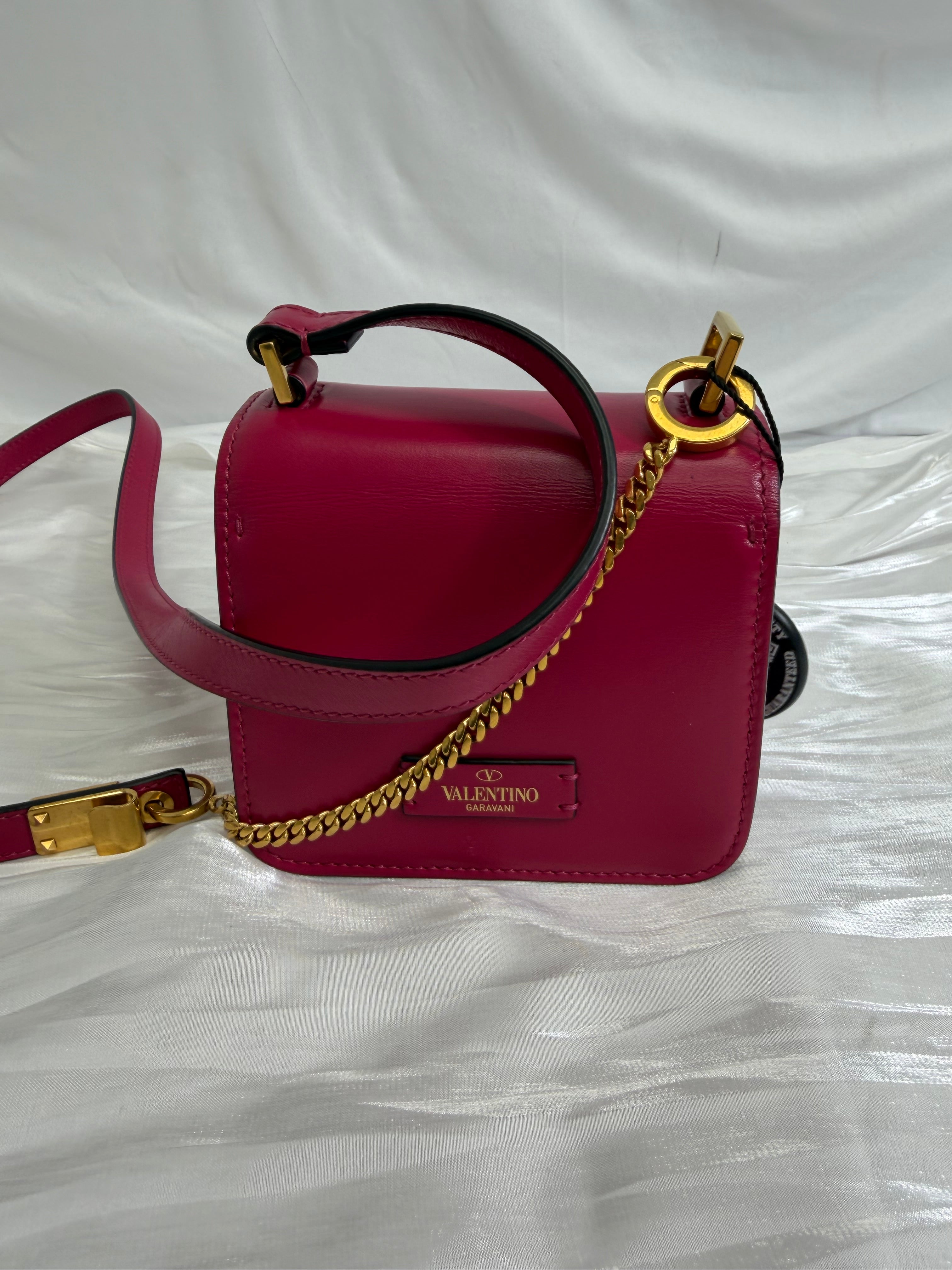 Valentino Garavani Fuchsia Leather VSling Crossbody