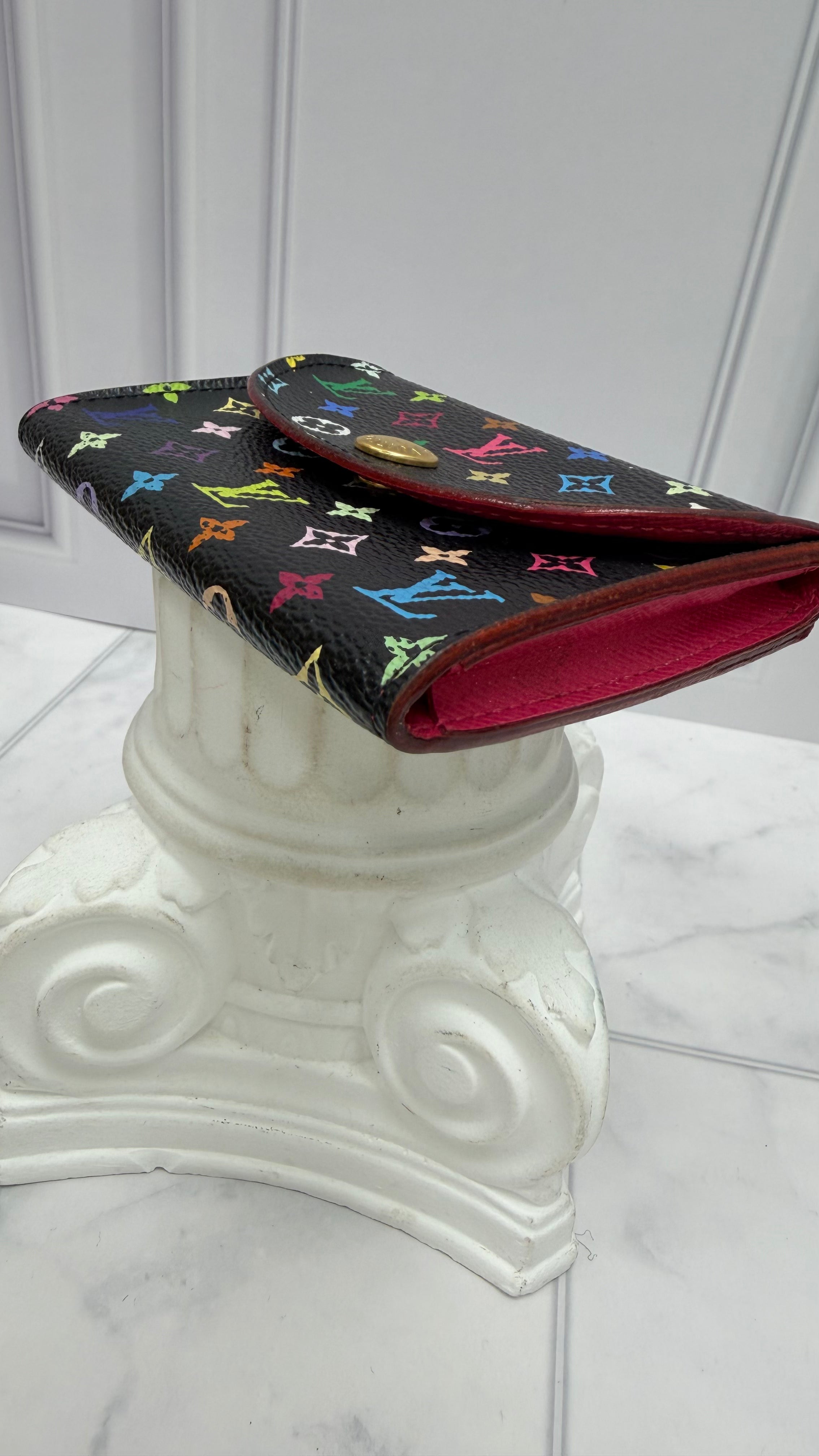 Louis Vuitton Black Multicolor Monogram  Card Case