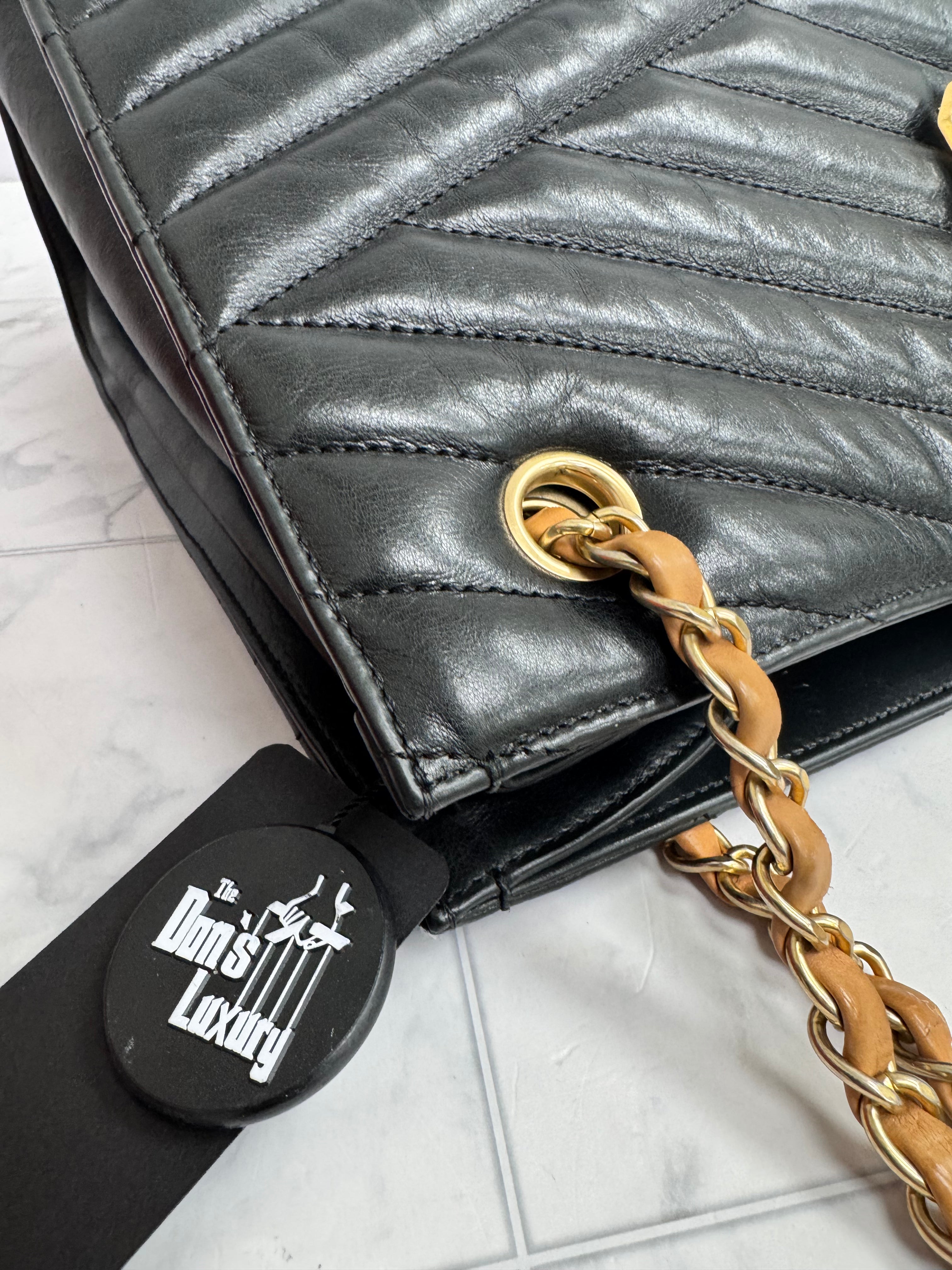 Chanel Black Quilted Leather Gabrielle Tote Bag