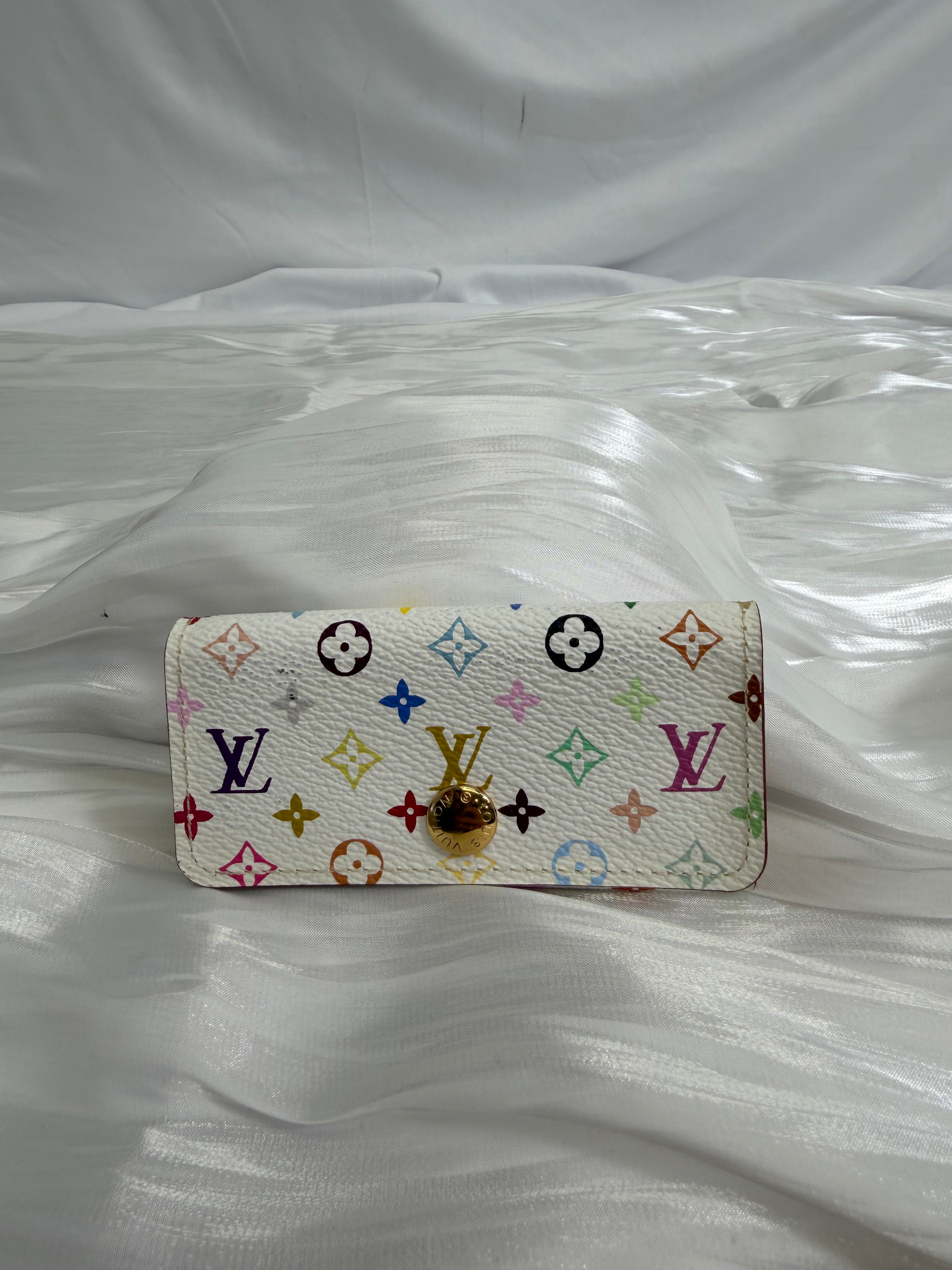 Louis Vuitton White Multicolore 4 Key Ring Holder
