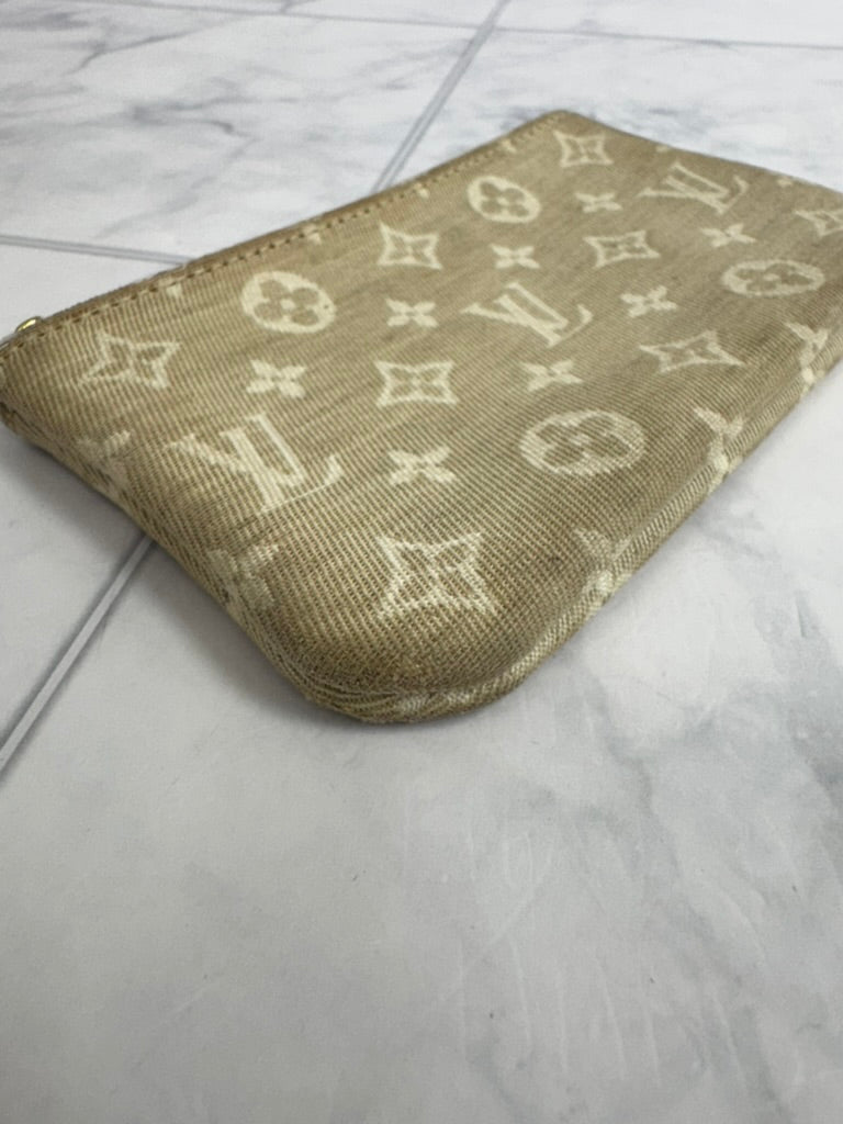 Louis Vuitton Beige Mini Lin Canvas Key Cles