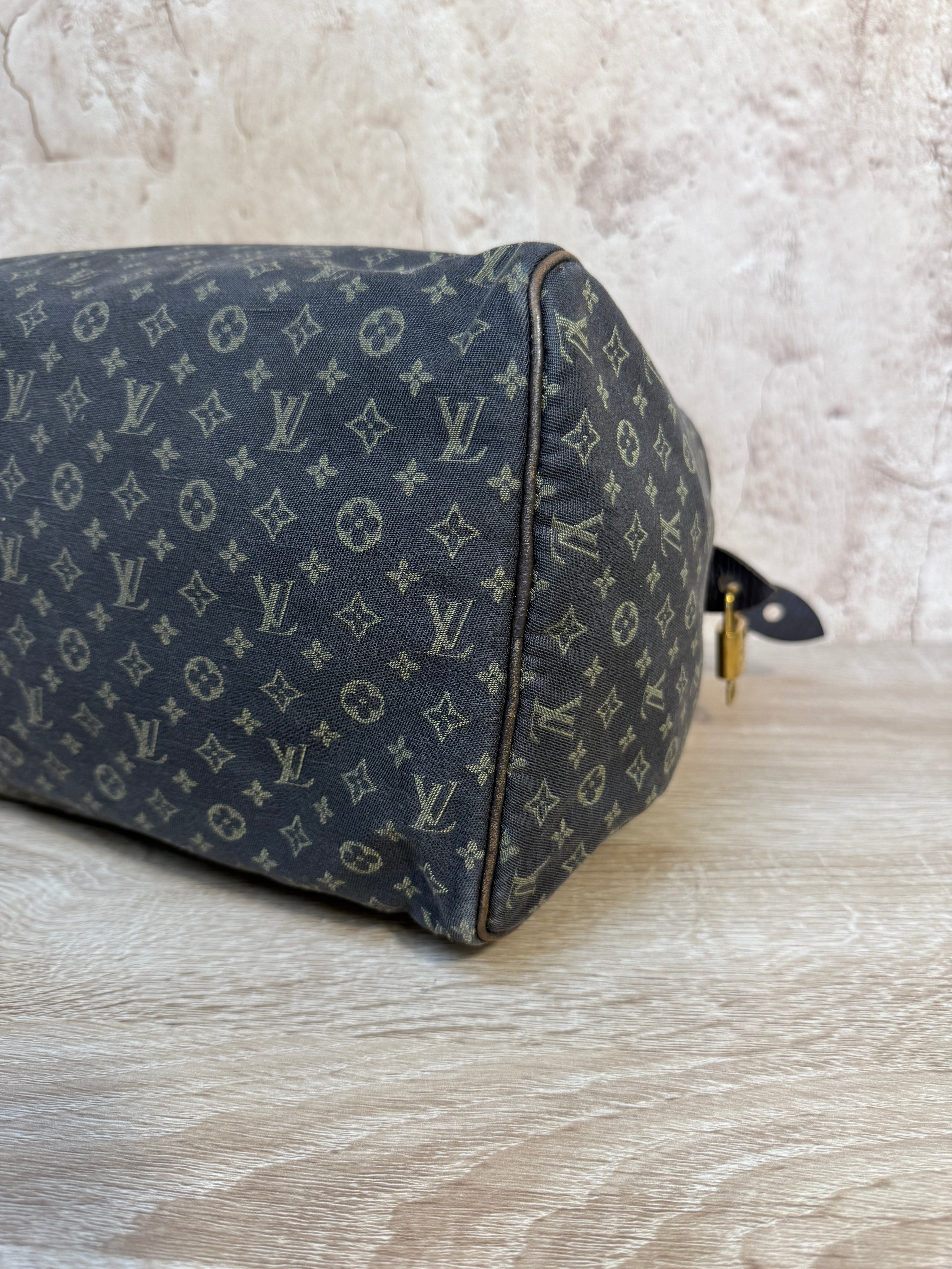 Louis Vuitton Brown Mini Lin Speedy 30