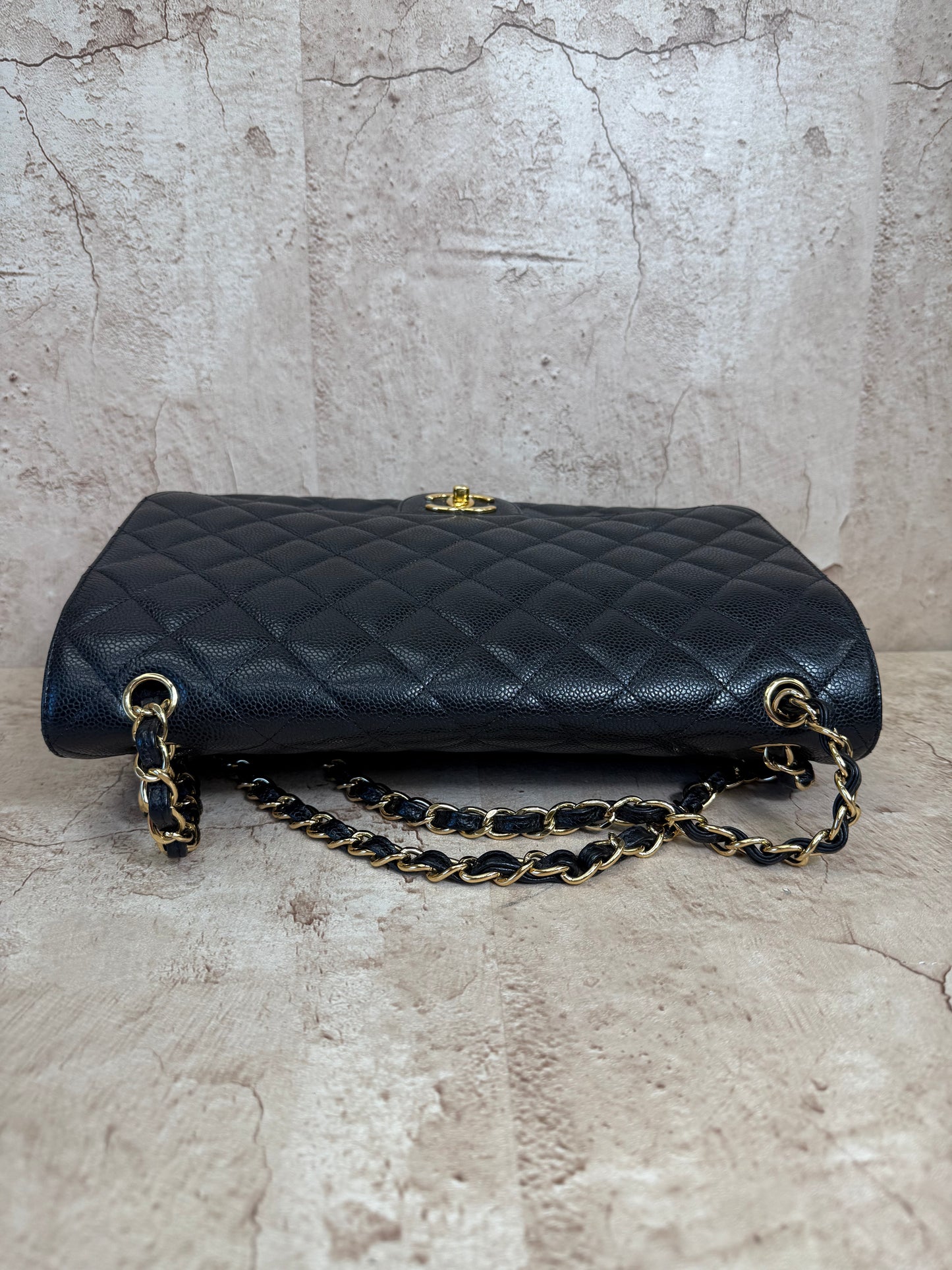 Chanel Black Caviar Maxi Classic Double Flap Bag