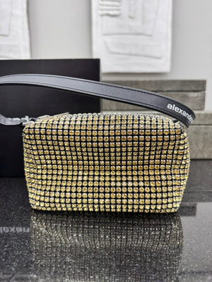 LIKE NEW - Alexander Wang Yellow Rhinestone Heiress Medium Handbag