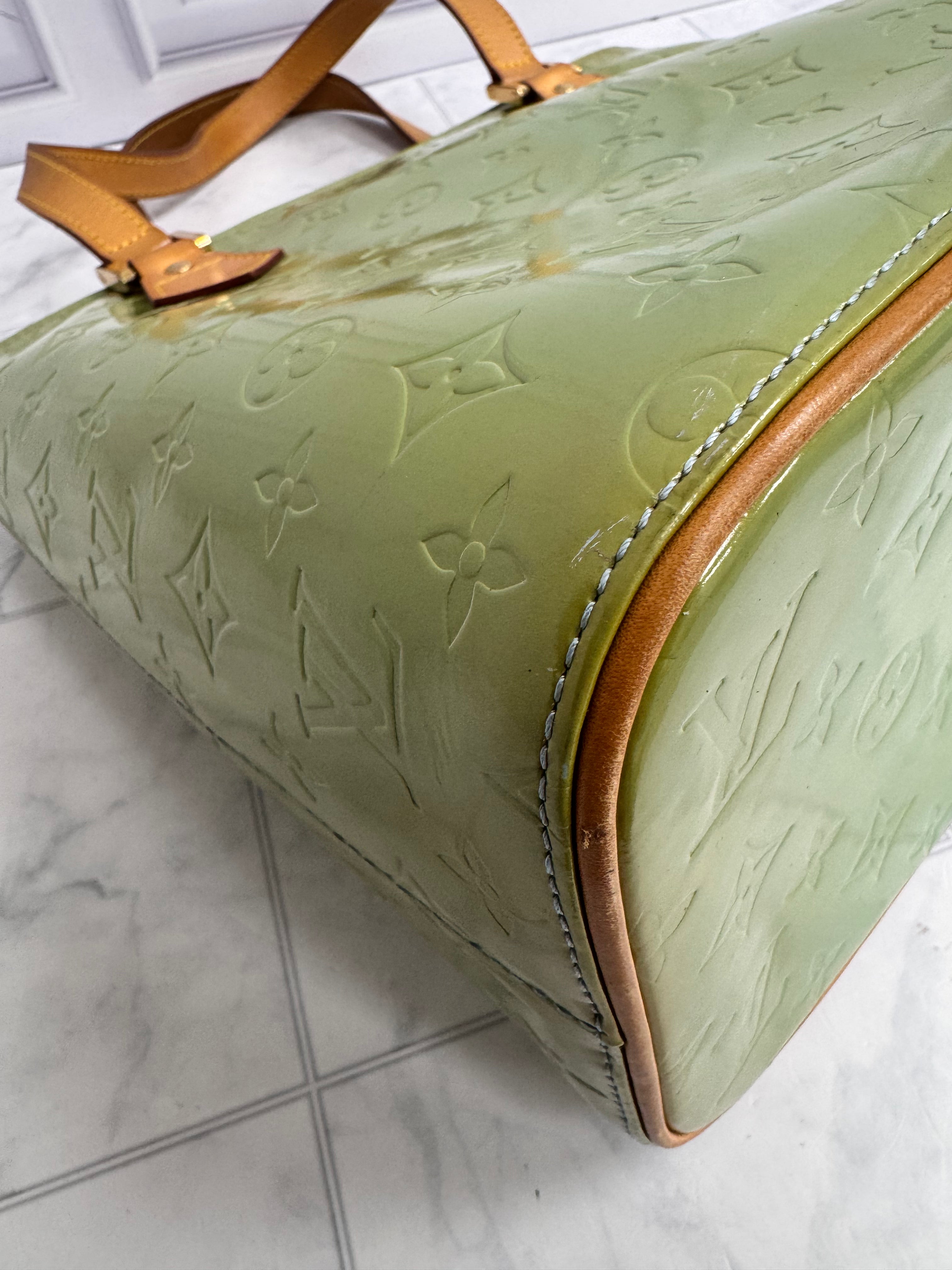 Louis Vuitton Green Monogram Vernis Houston Tote Bag