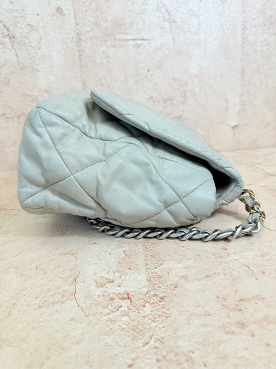 Chanel Cloud 19 Lambskin Grey Maxi Flap Bag