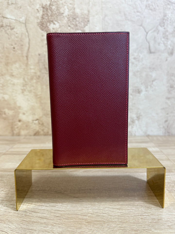 Hermes Red Leather Passport Holder