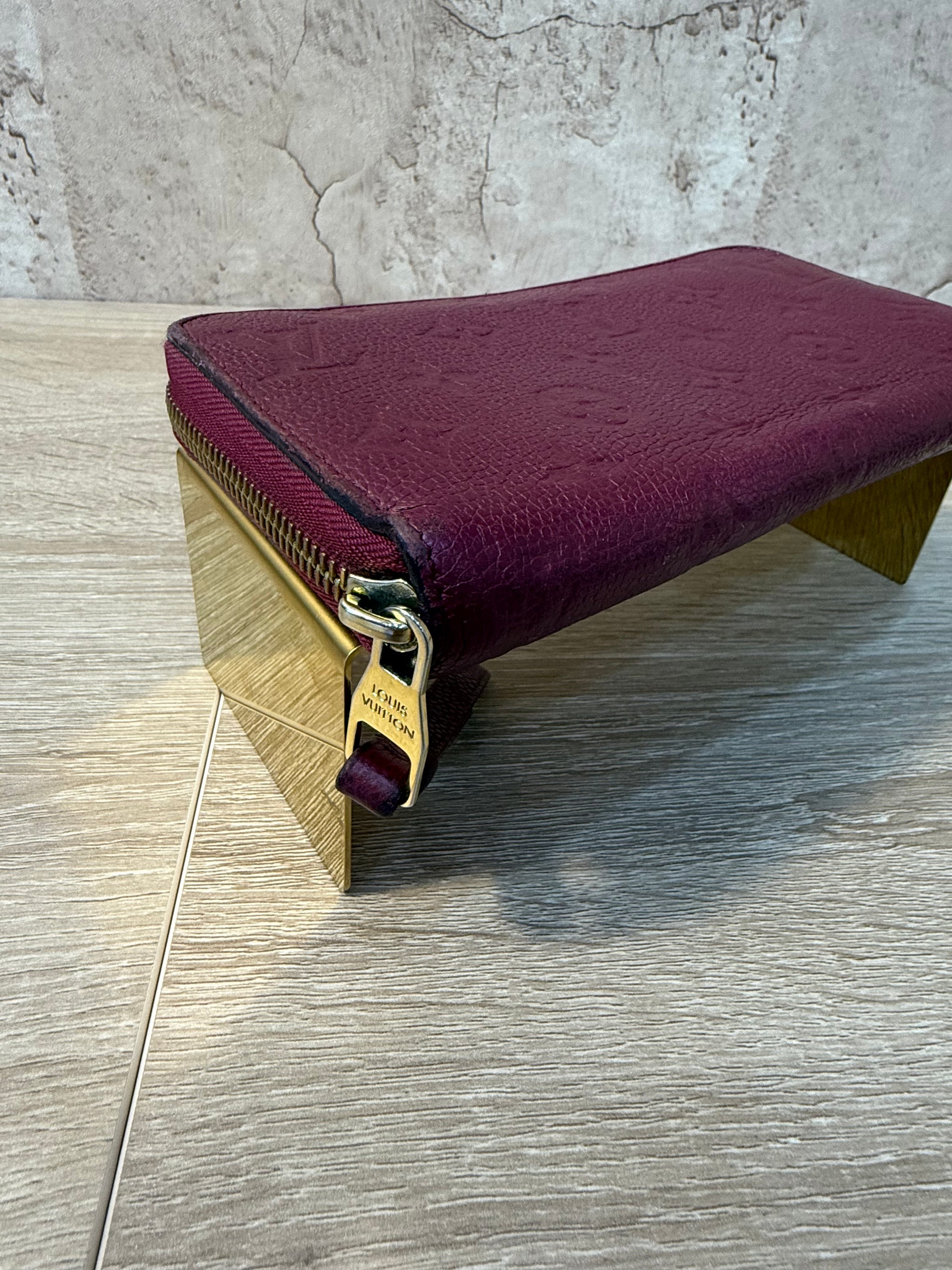 Louis Vuitton Wine Monogram Empreinte Zippy Wallet