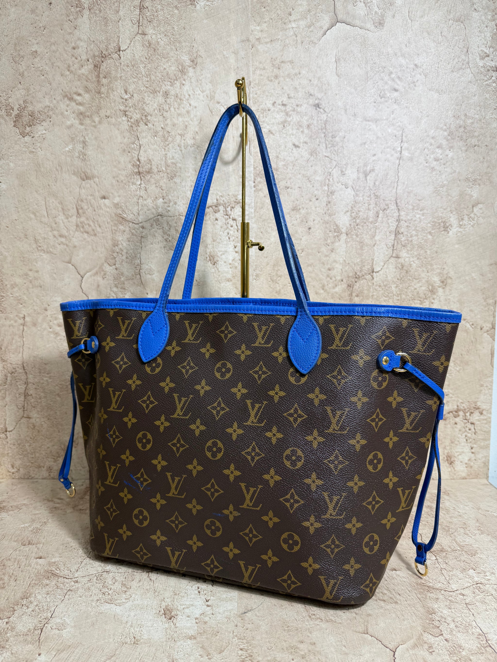 Louis Vuitton Limited Edition Blue Ikat Neverfull MM