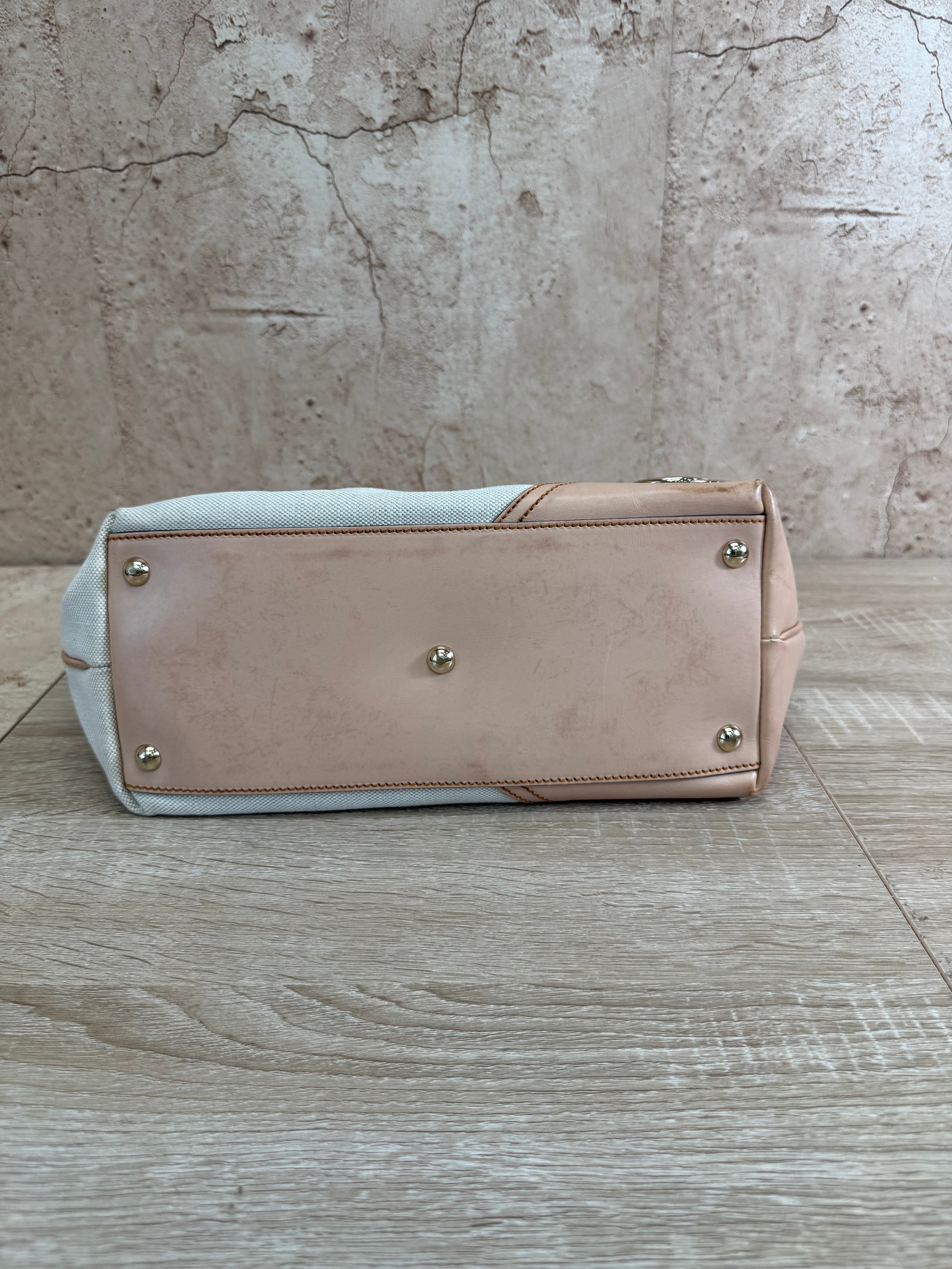 Gucci Ivory Canvas New Britt Tote Bag