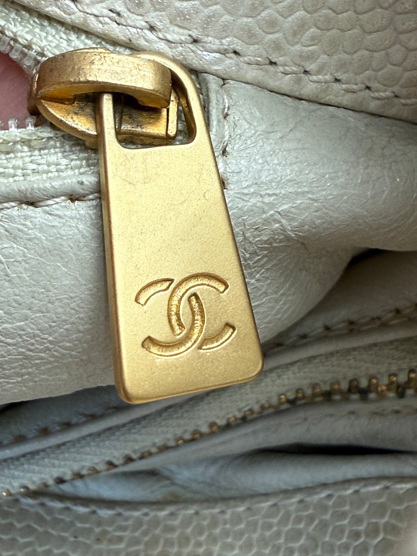 Chanel Pearl Quilted Caviar Shoulder Bag