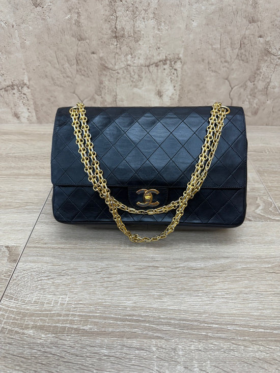 Chanel Black Quilted Calfskin Bijoux Double Flap Bag
