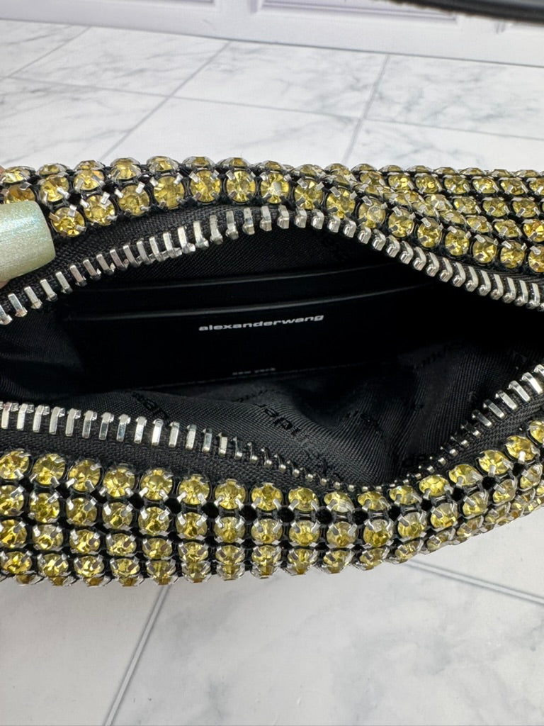 LIKE NEW - Alexander Wang Yellow Rhinestone Heiress Medium Handbag