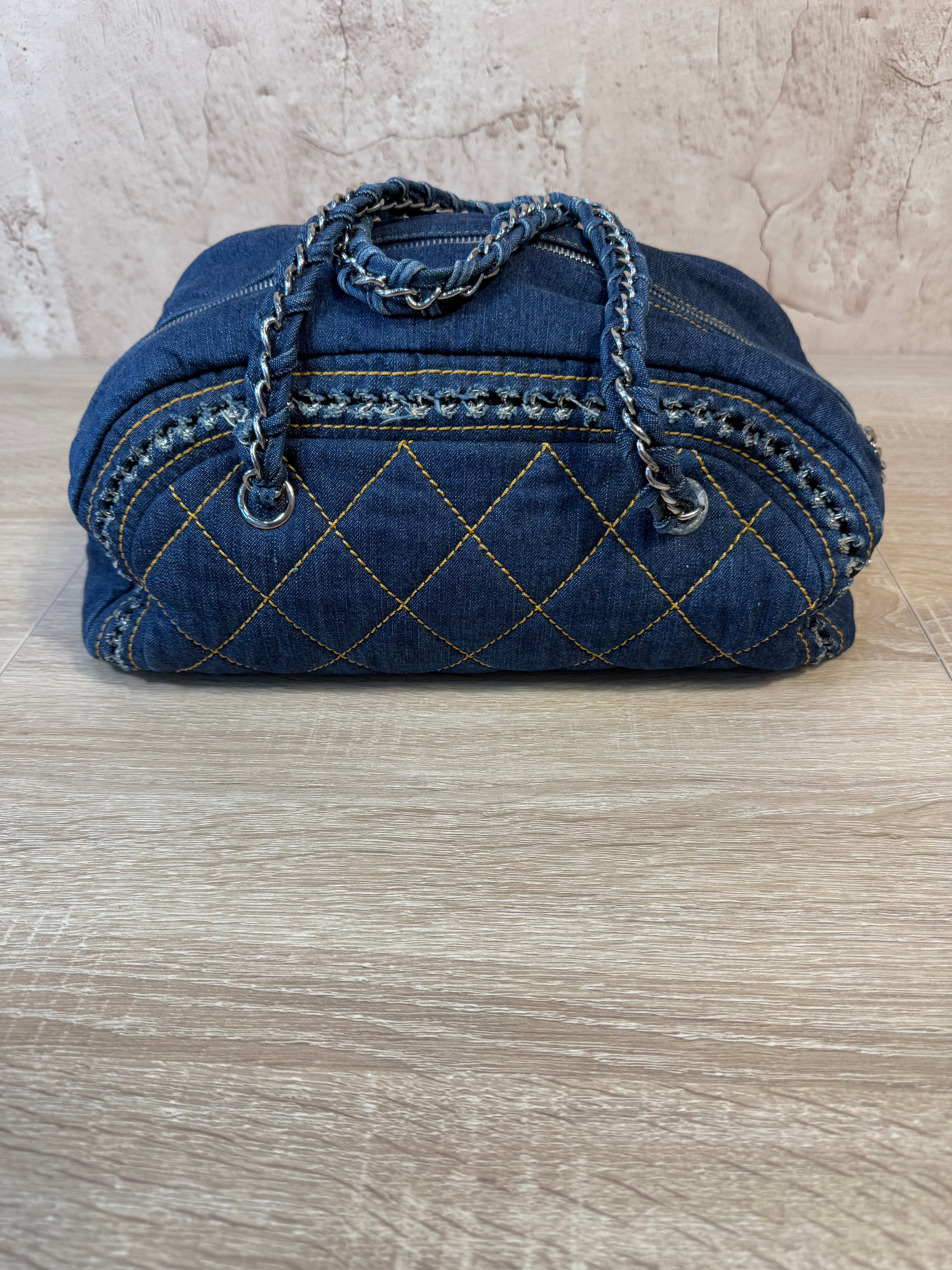 Chanel Denim Canvas Luxe Ligne Shoulder Bag