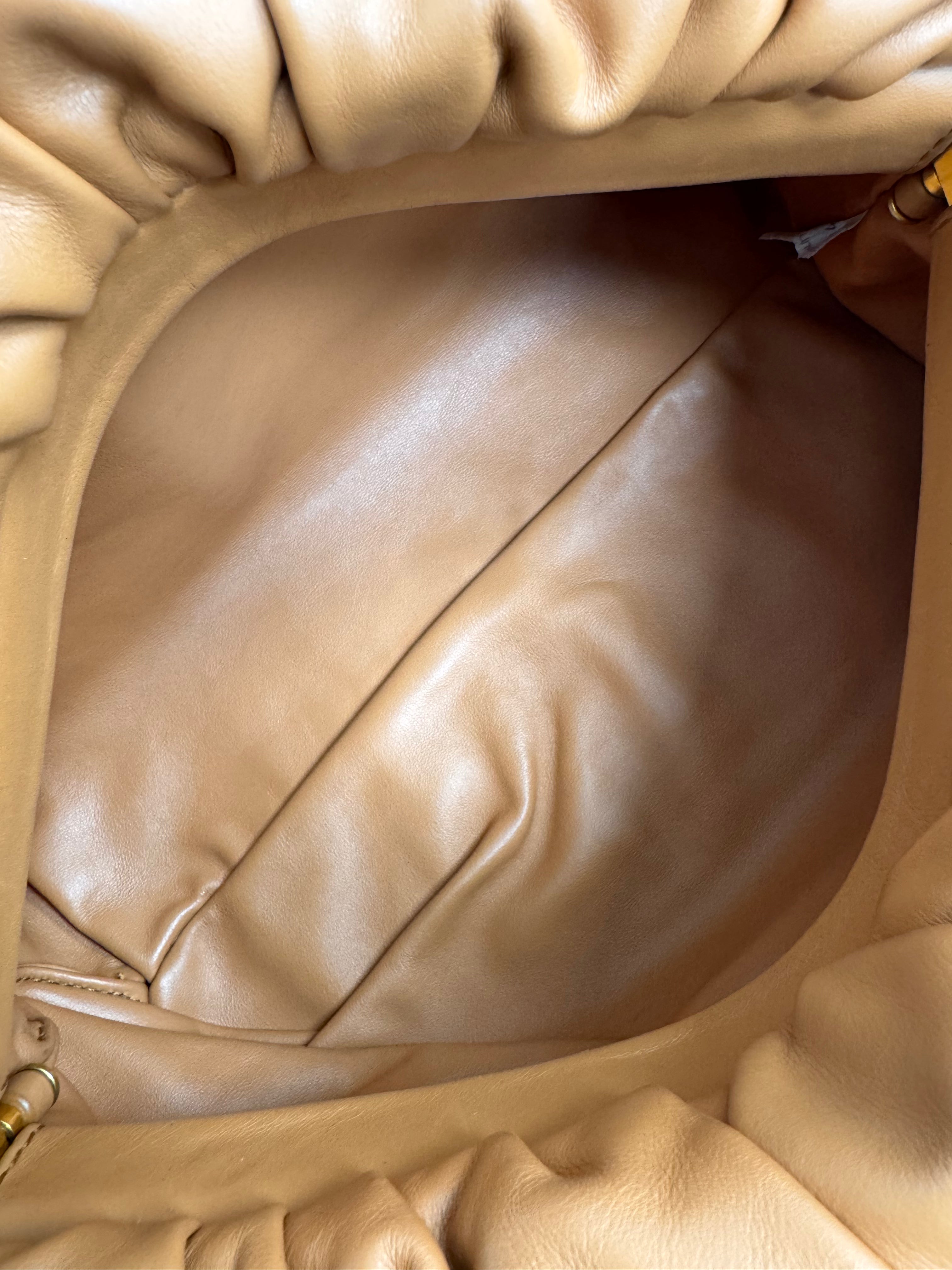 Bottega Veneta Orange Leather Chain Pouch