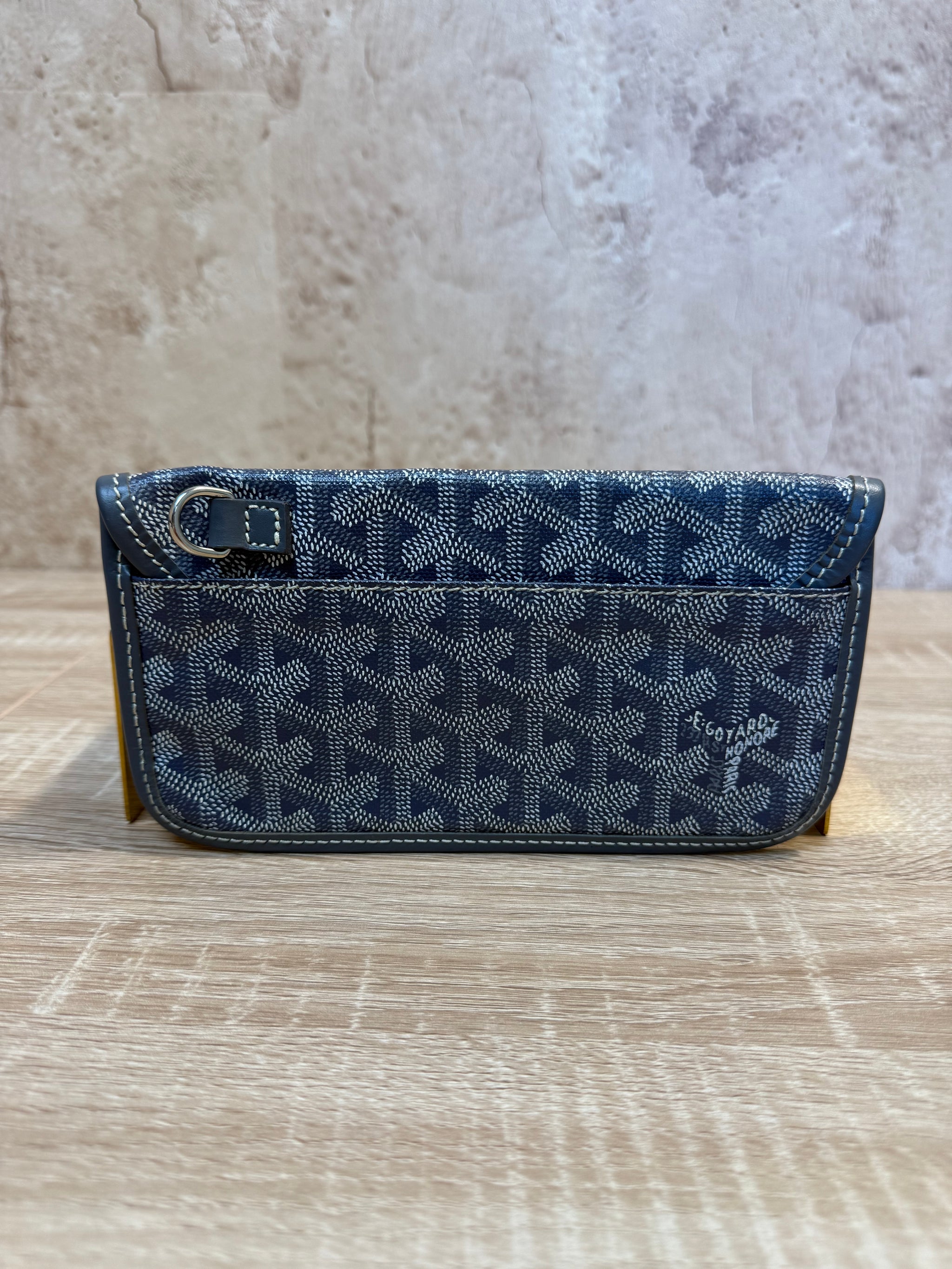 Goyard Grey Goyardine Leather Pouch