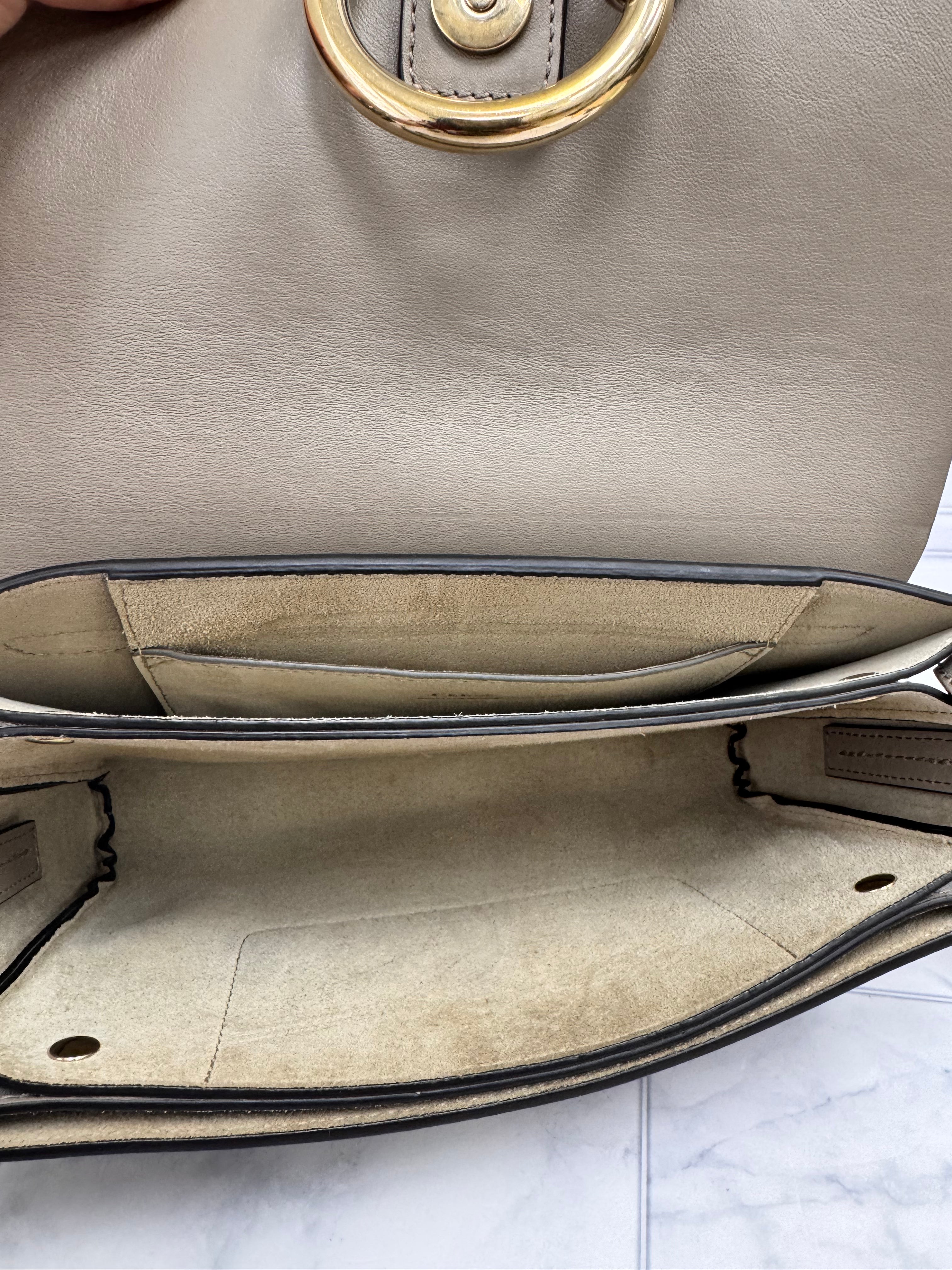 Chloe Grey Suede And Leather Faye Shoulder Bag