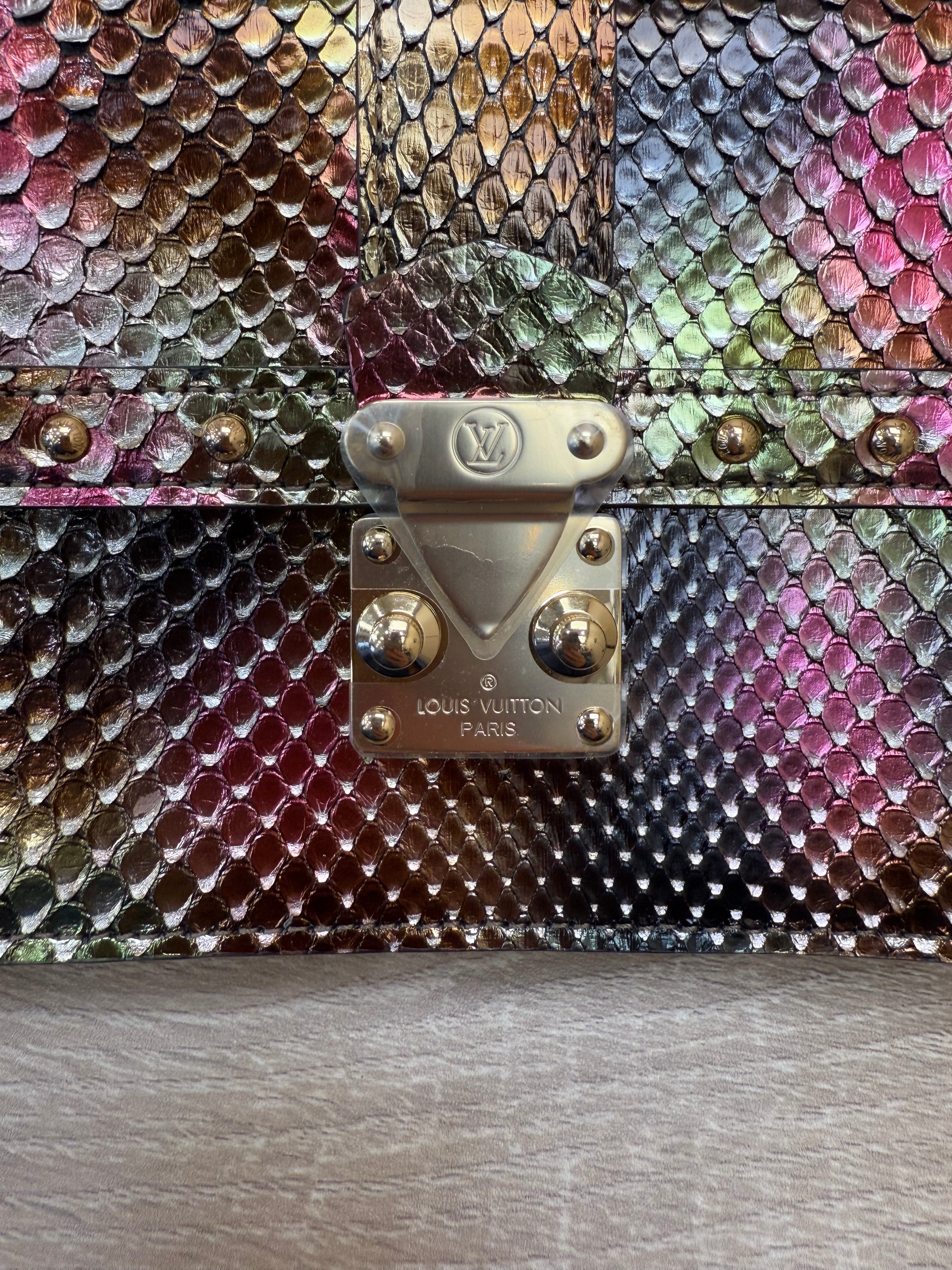 BRAND NEW- Louis Vuitton Limited Editon Multicolor Python Trunk Wallet on a Chain