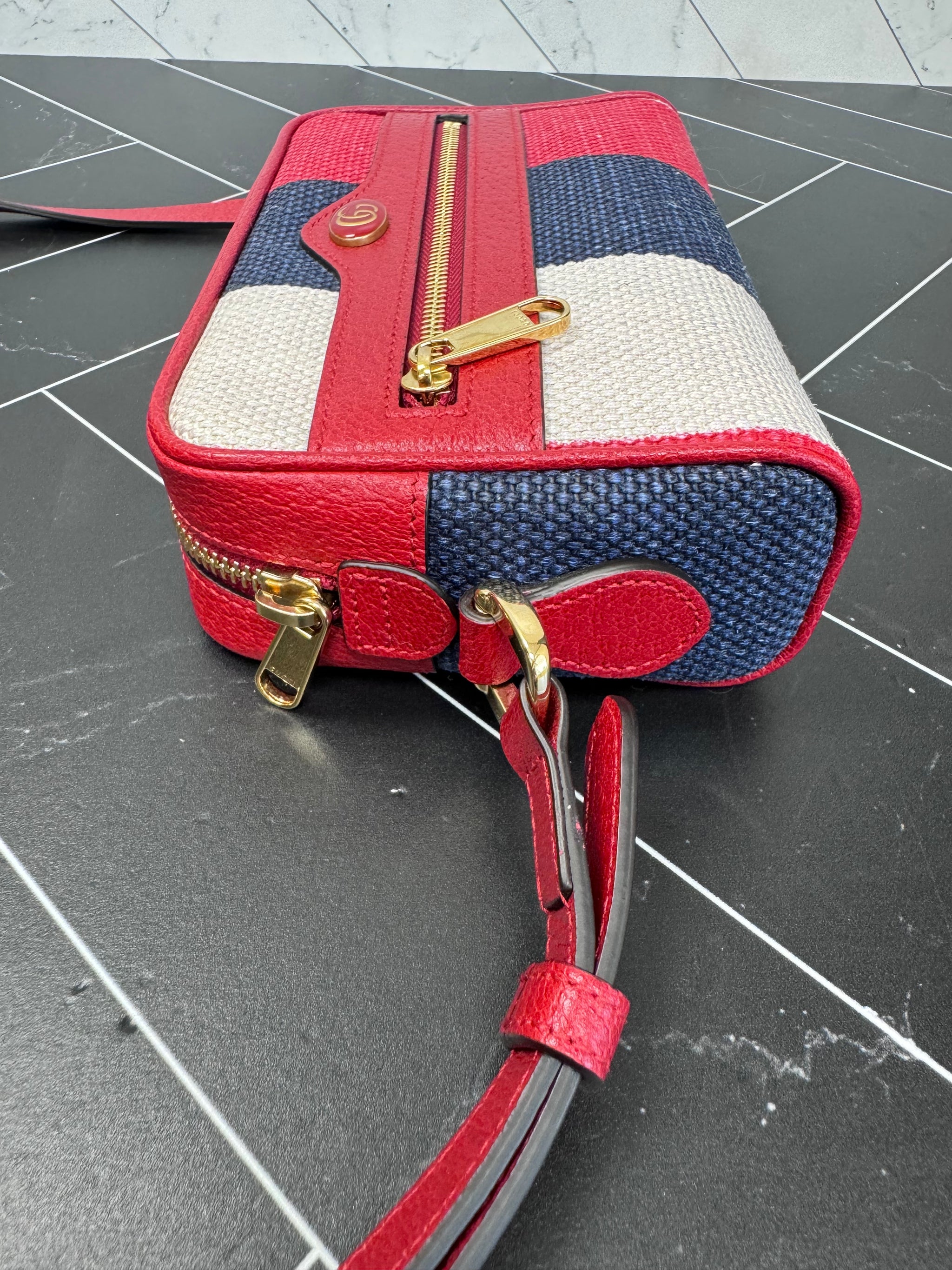 LIKE NEW Gucci Mini Baiadera Canvas Crossbody Bag