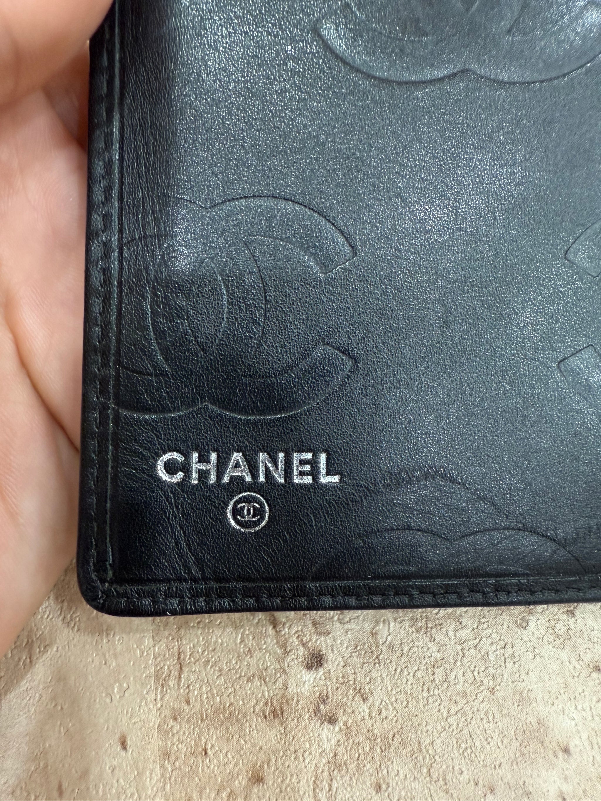 Chanel Black Lambskin Cambon Wallet