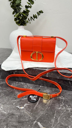 *DONS DROP* Christian Dior Orange Leather Micro Montaigne