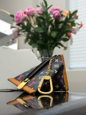 Louis Vuitton Black Multicolor Monogram Berlingo Coin Case