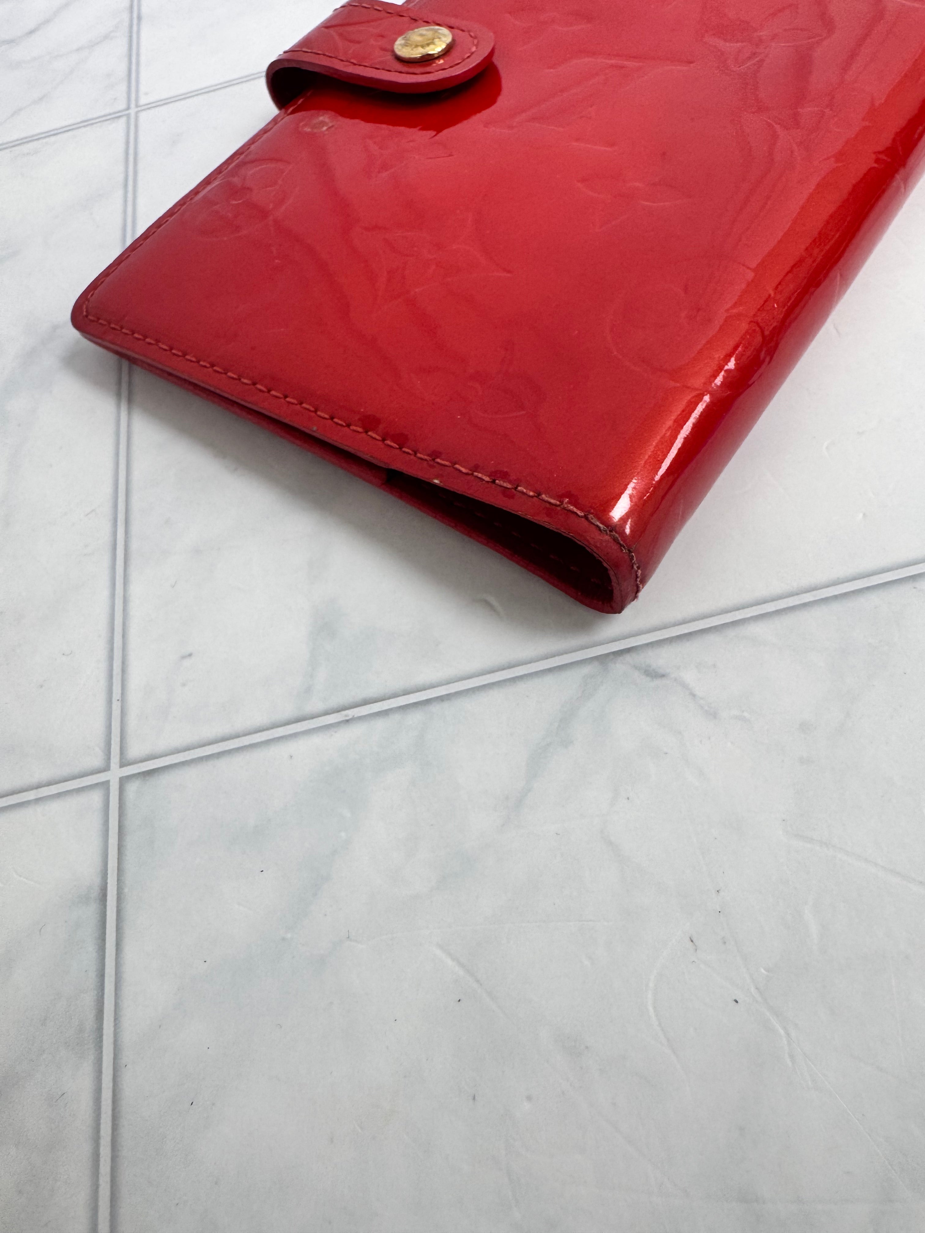 Louis Vuitton Red Monogram Vernis Agenda PM