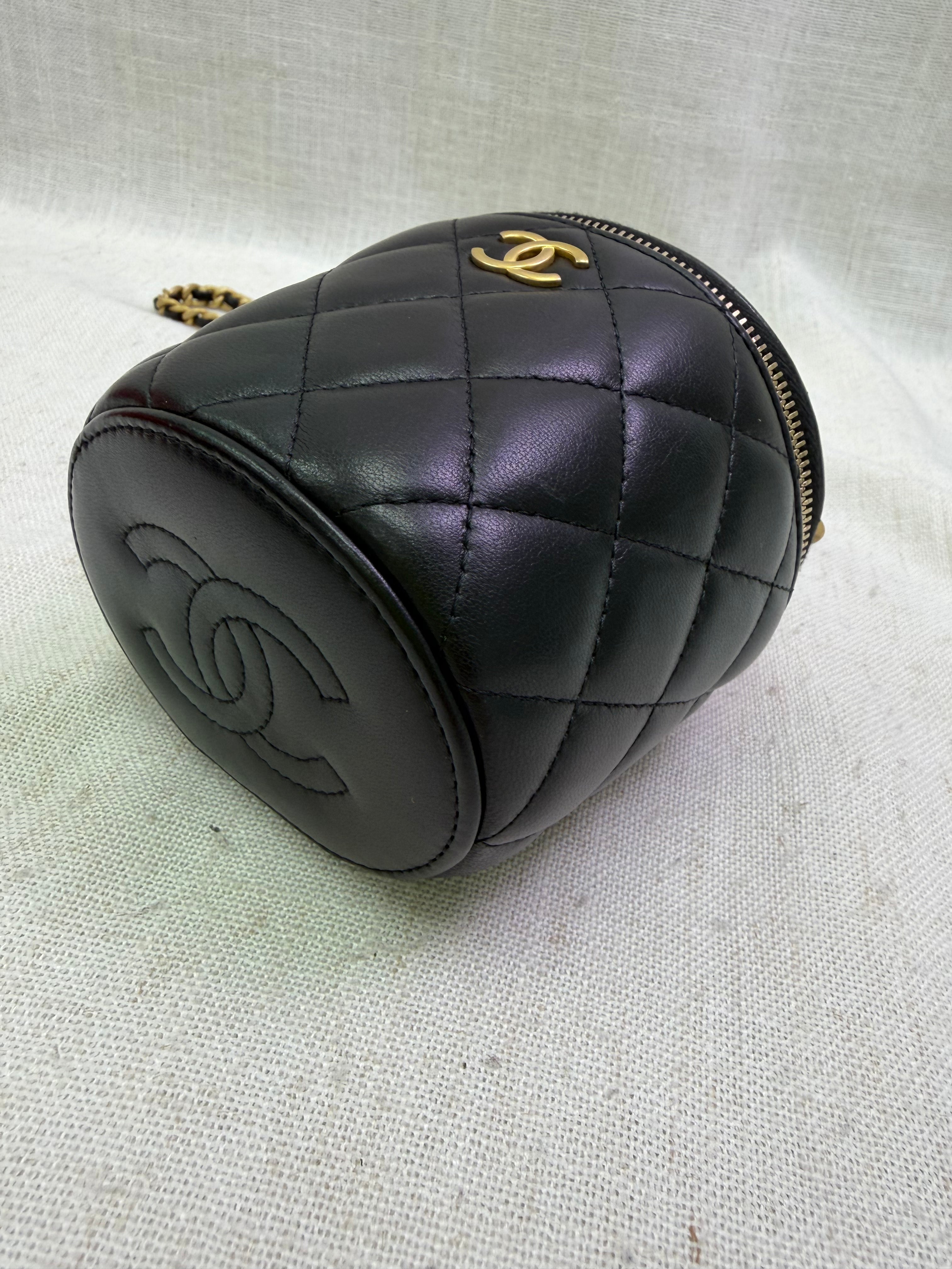 LIKE NEW- Chanel Black Quilted Lambskin Afternoon Tea Top Handle Bag
