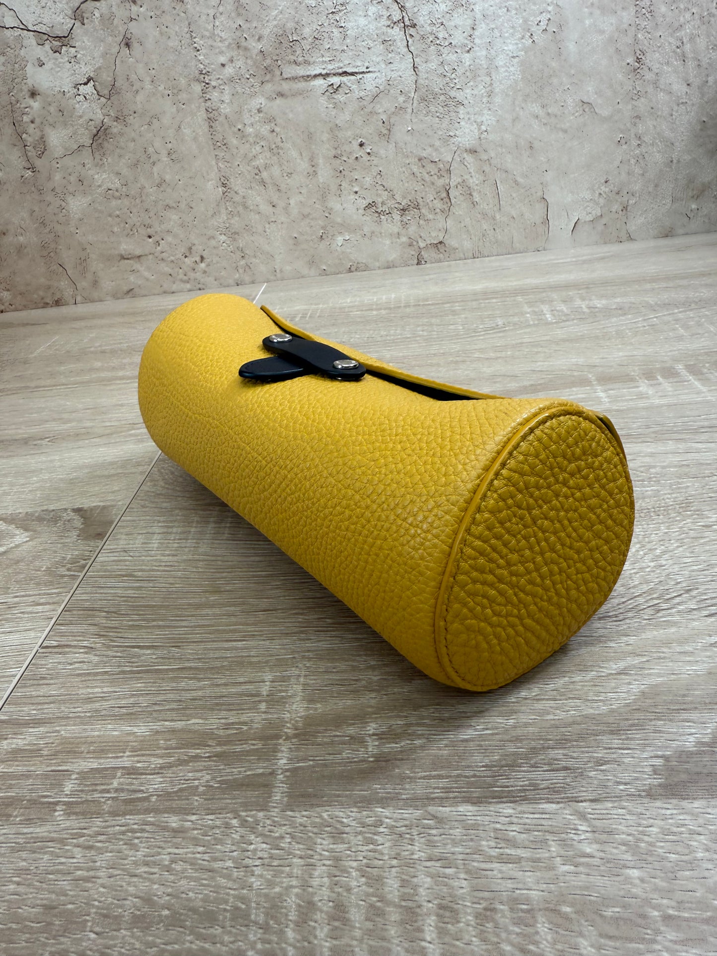 Fendi Mustard Yellow Leather Watch Case