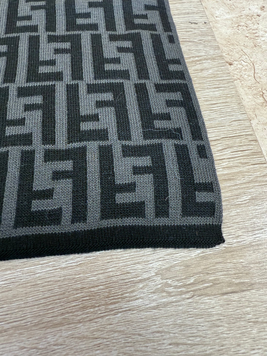 Fendi Reversible Black & Gray Scarf