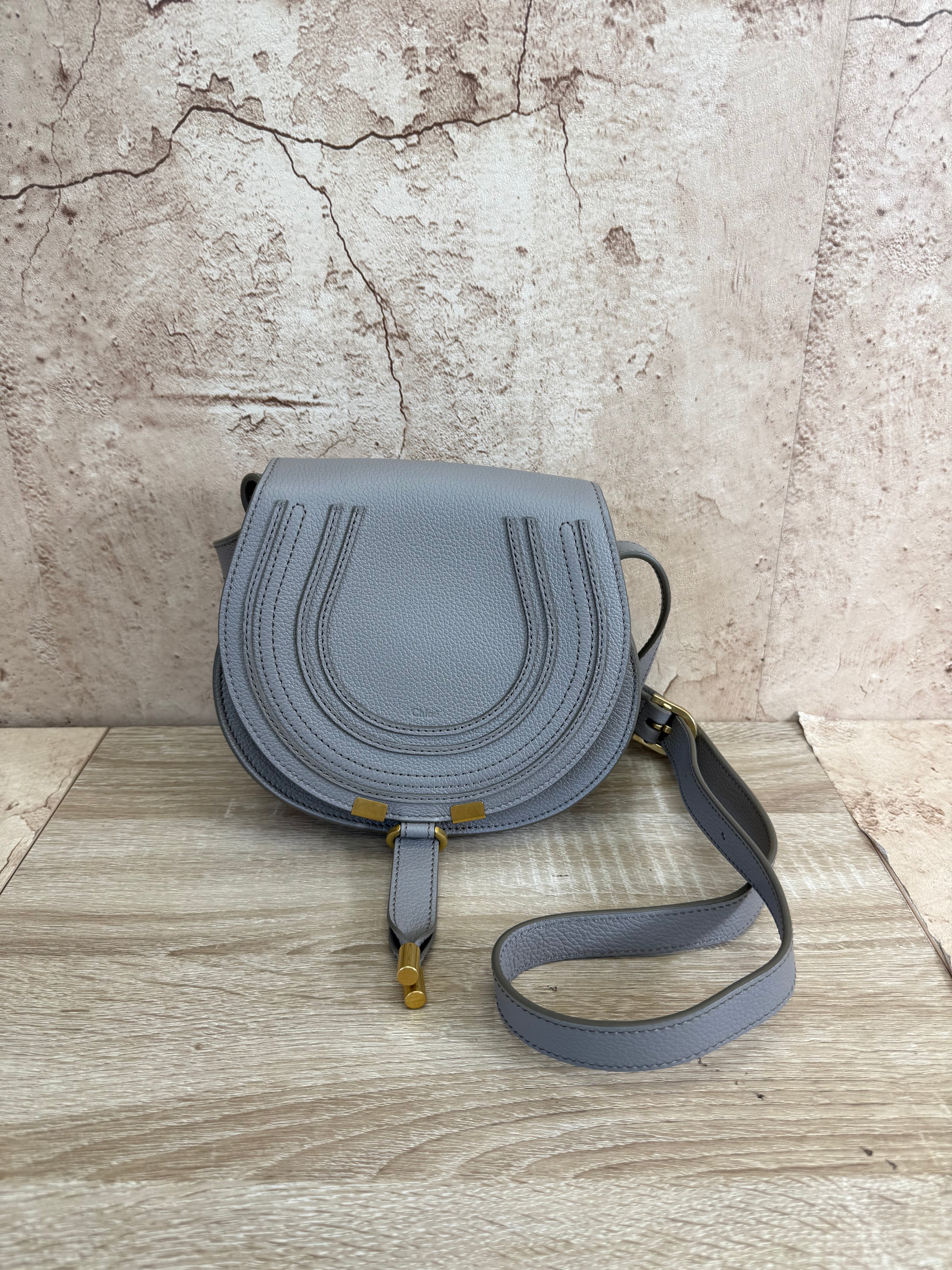 Chloe Grey Calfskin Marcie Crossbody