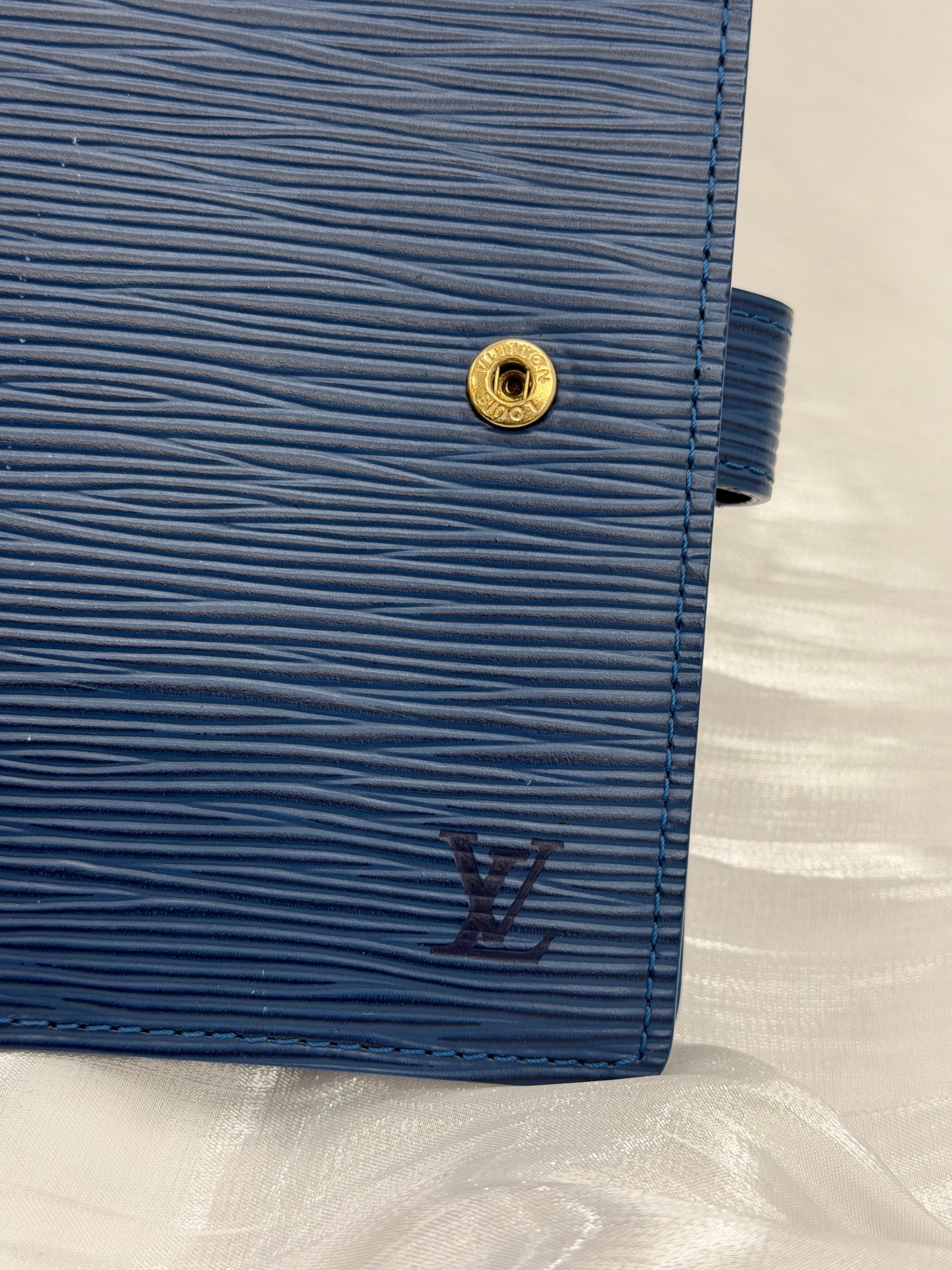 Louis Vuitton Blue Epi Leather Passport Agenda PM