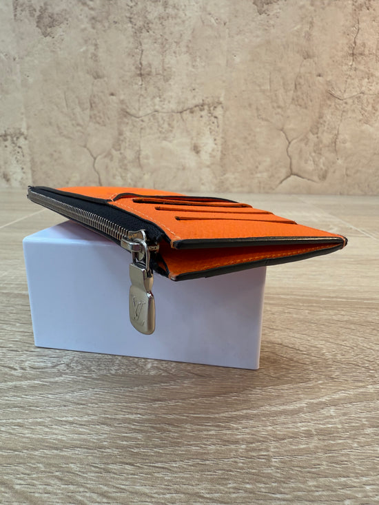 Louis Vuitton Orange Taigarama Coin Card Holder