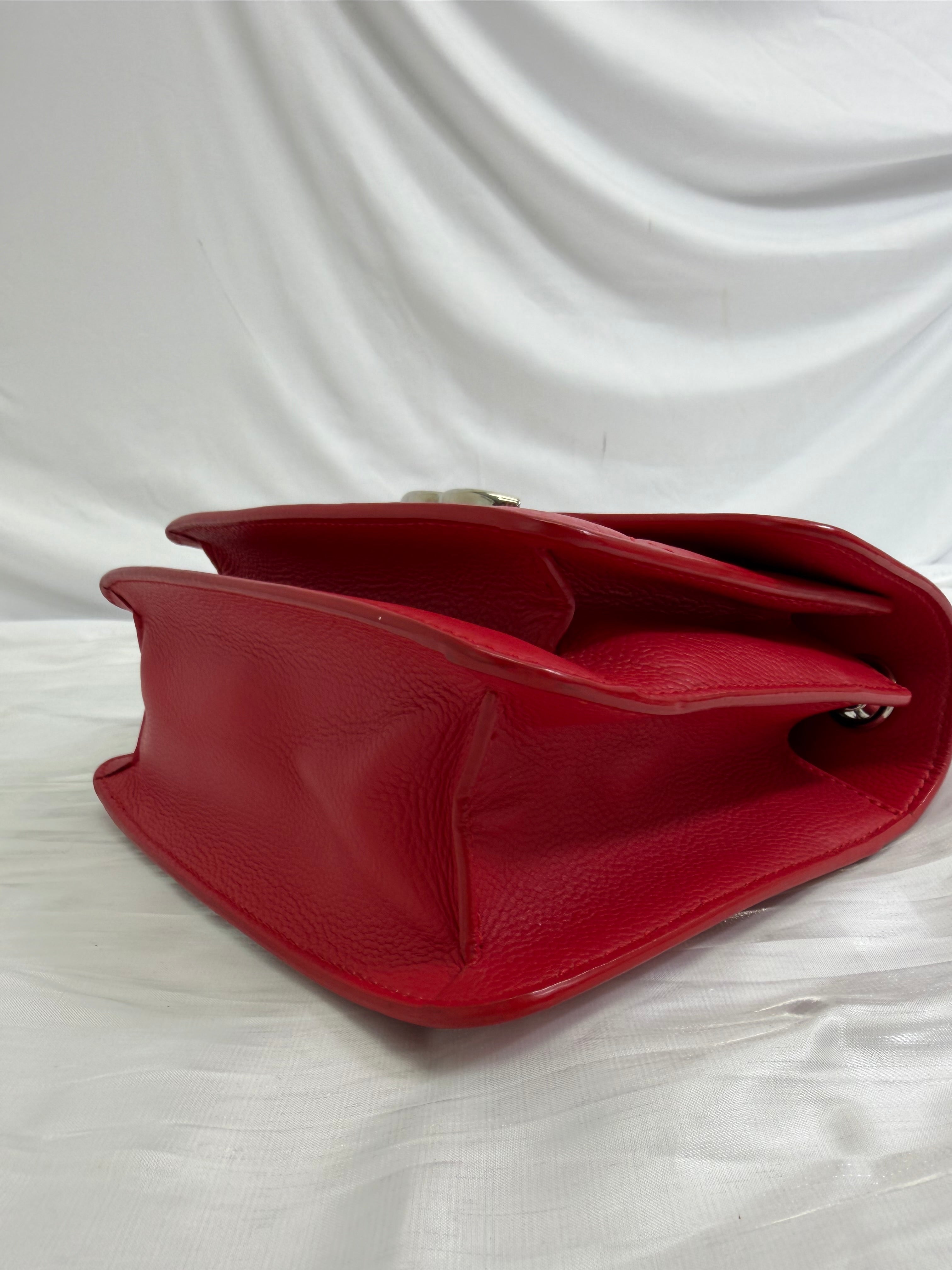 Chanel Red Caviar CC Box Flap Bag