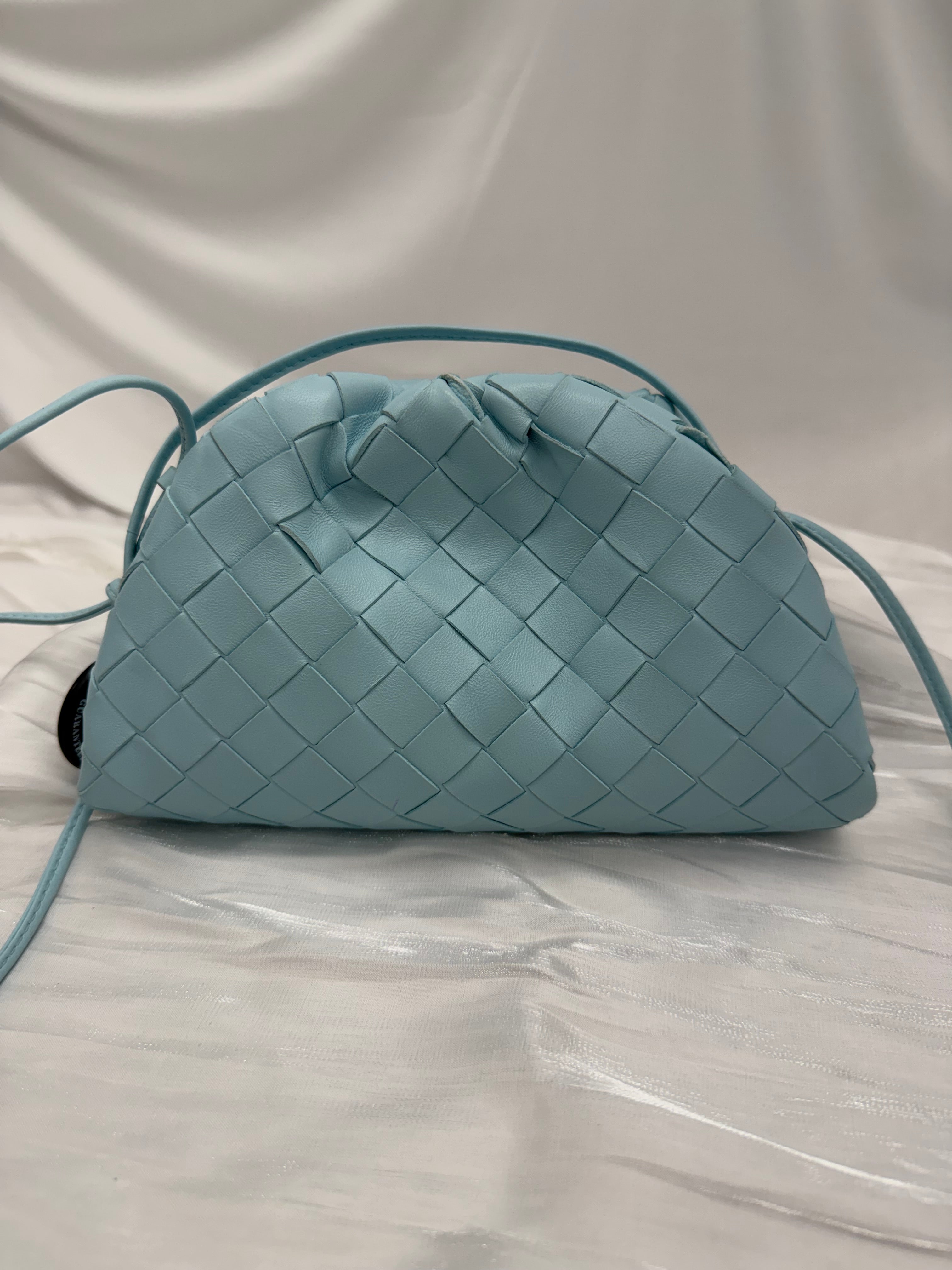 BRAND NEW- Bottega Veneta Blue Intrecciato Mini Pouch