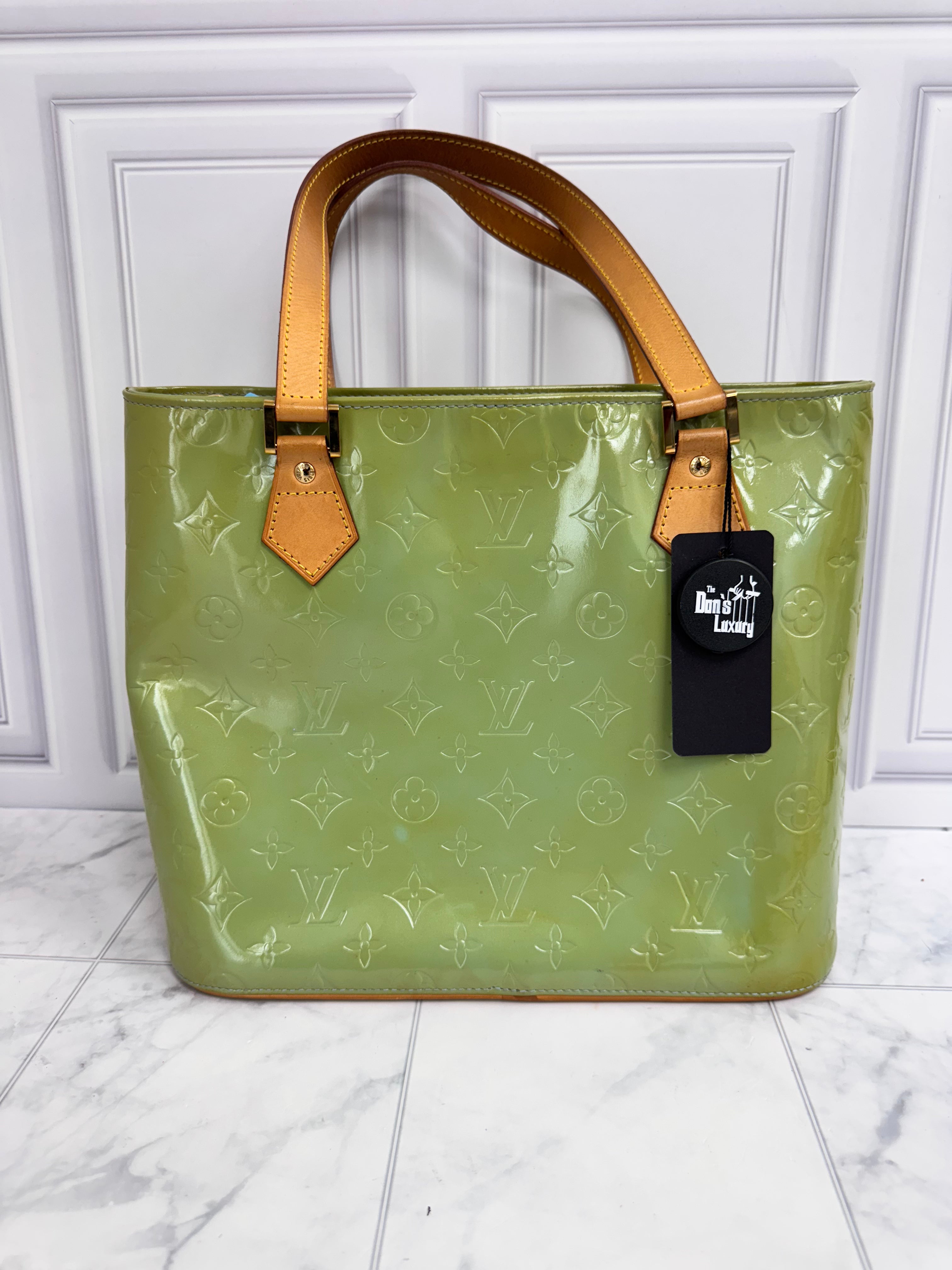 Louis Vuitton Green Monogram Vernis Houston Tote Bag