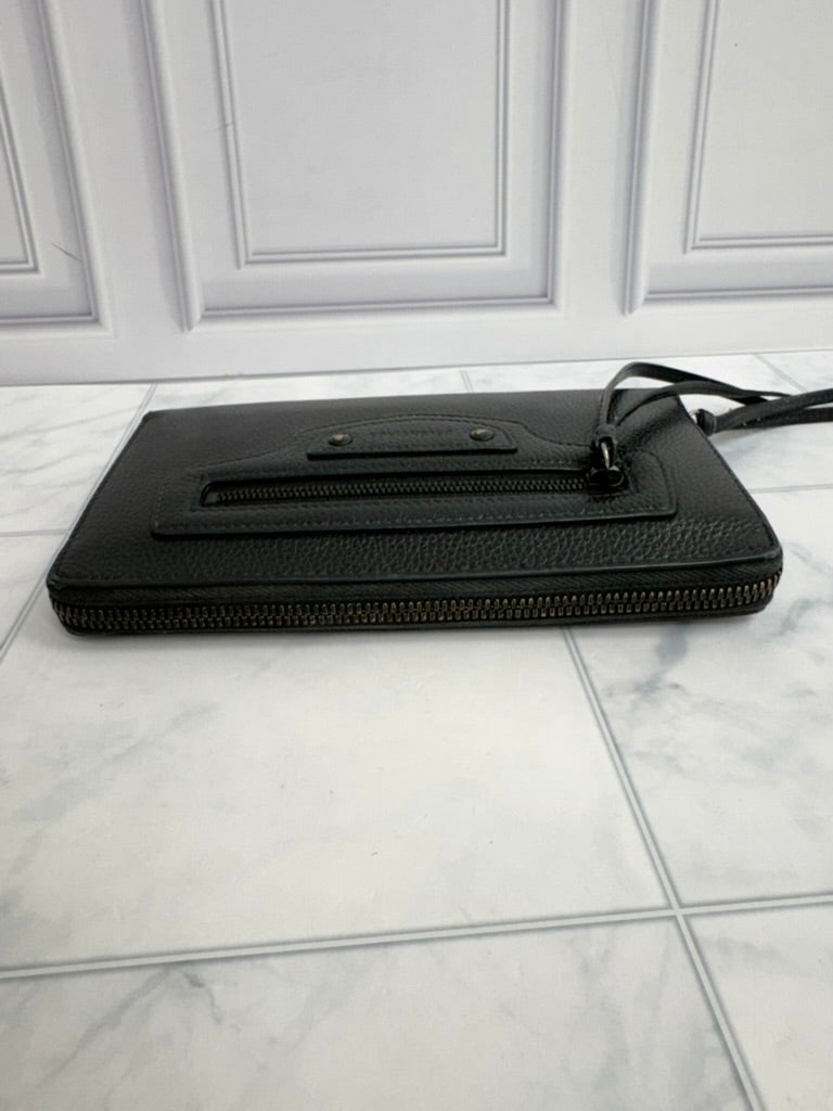 Balenciaga Black Grained Leather Neo Classic Zippy Wallet