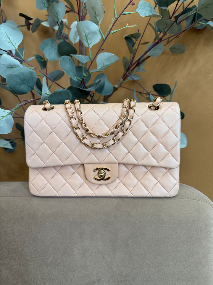 Chanel Peach Medium Double Flap Bag