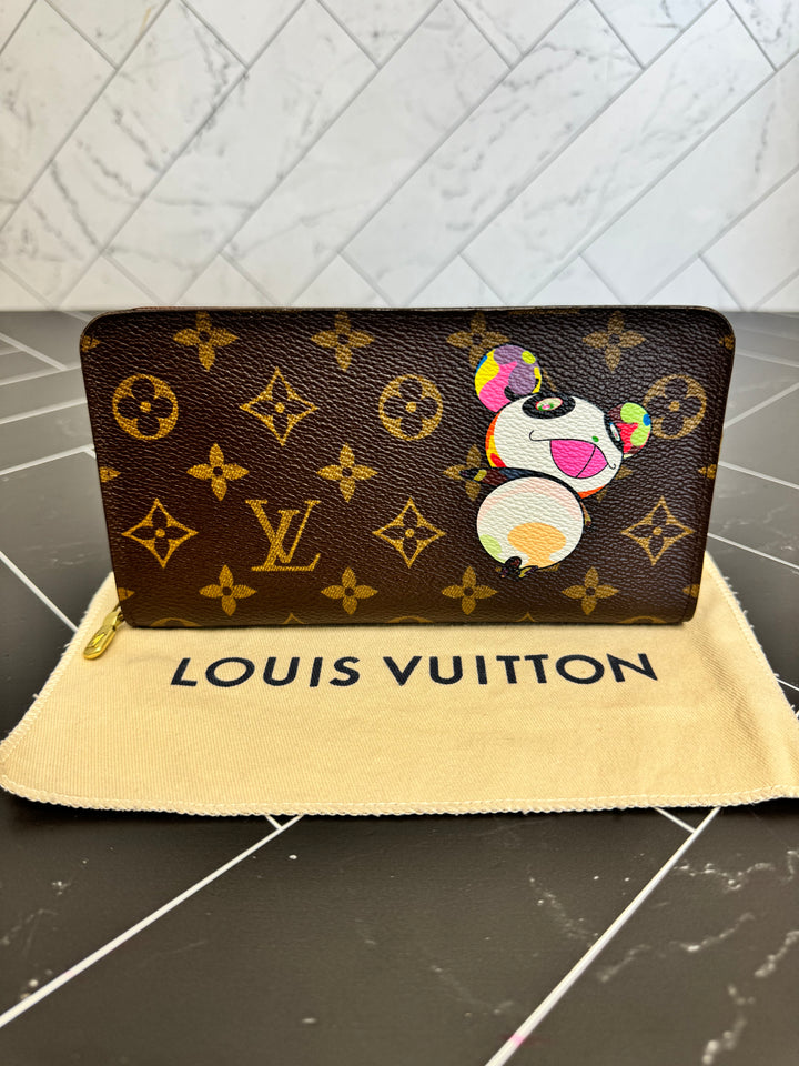 Louis Vuitton Limited Edition Monogram Murakami Panda Porte-Monnaie Zippy Wallet