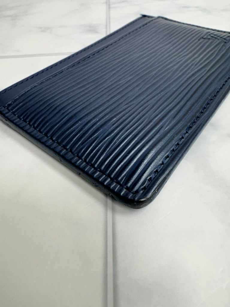 Louis Vuitton Navy Epi Card Case