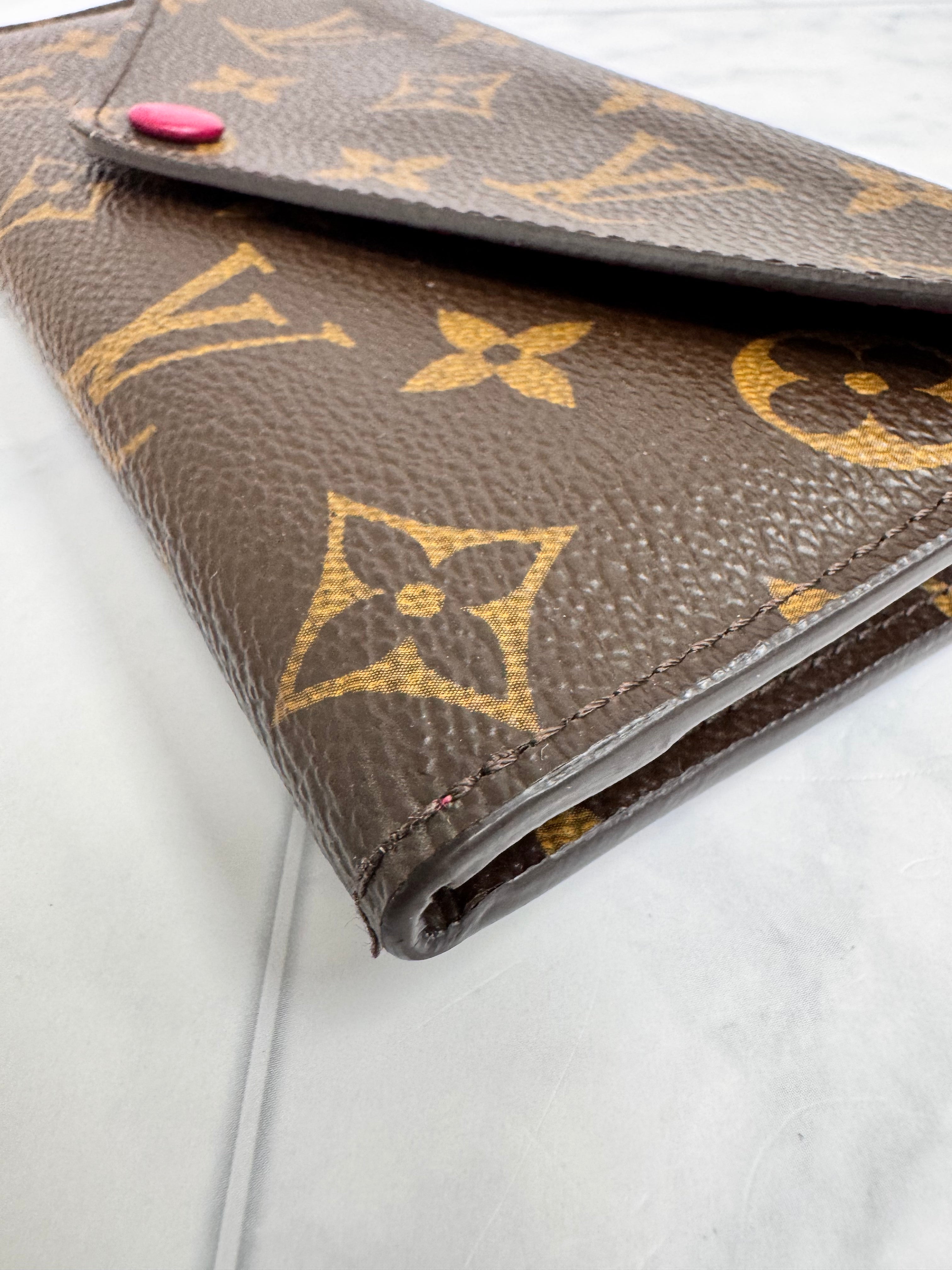 Louis Vuitton Monogram And Fuchsia Josephine Long Wallet