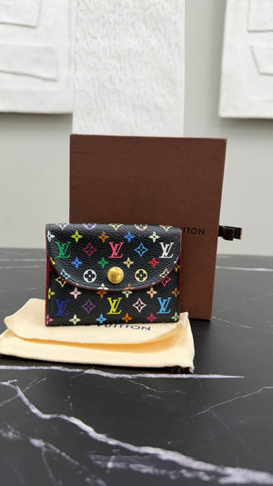 Louis Vuitton Black Multicolor Monogram  Card Case