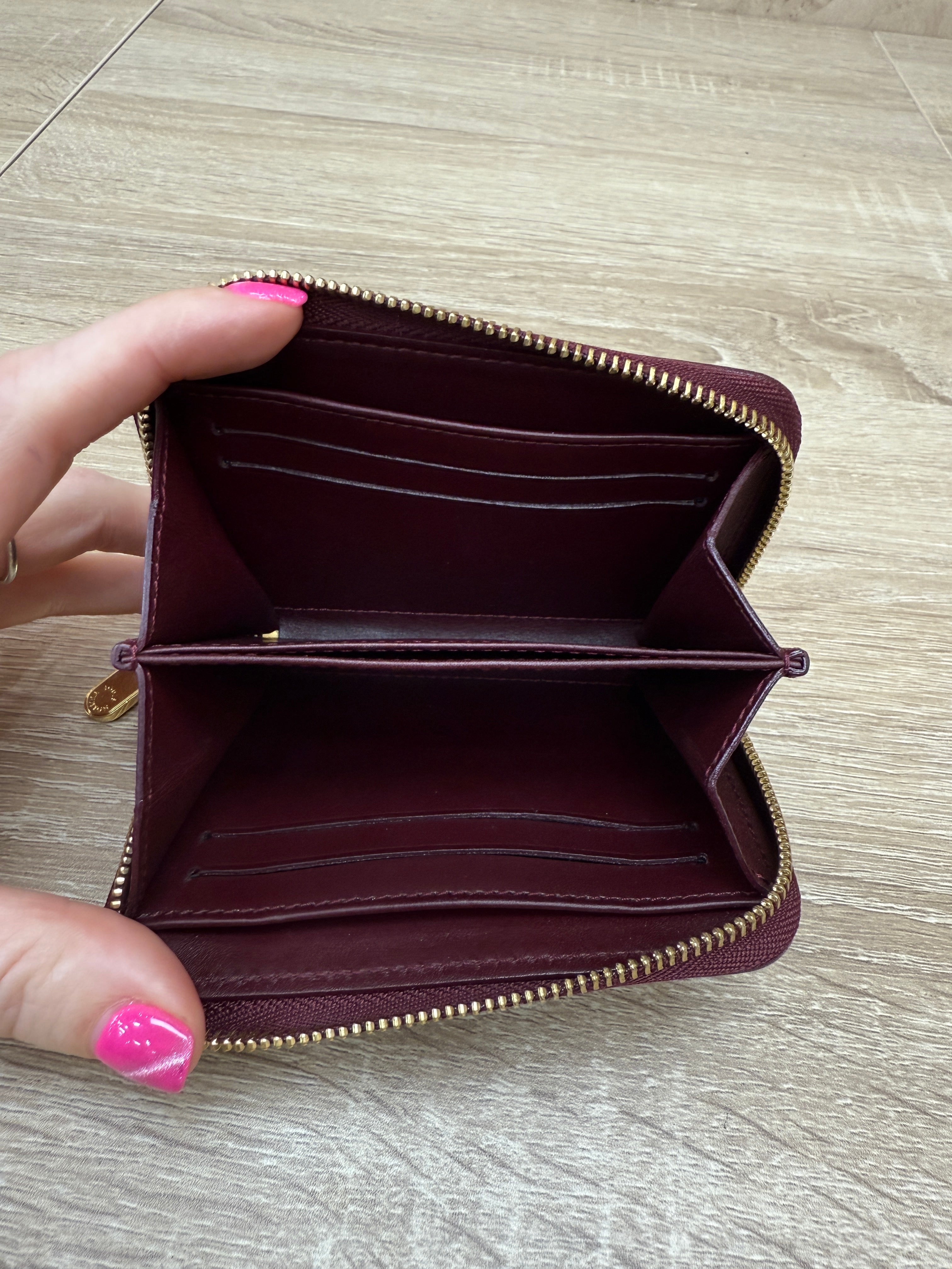 Louis Vuitton Burgundy Vernis Compact Zippy Wallet