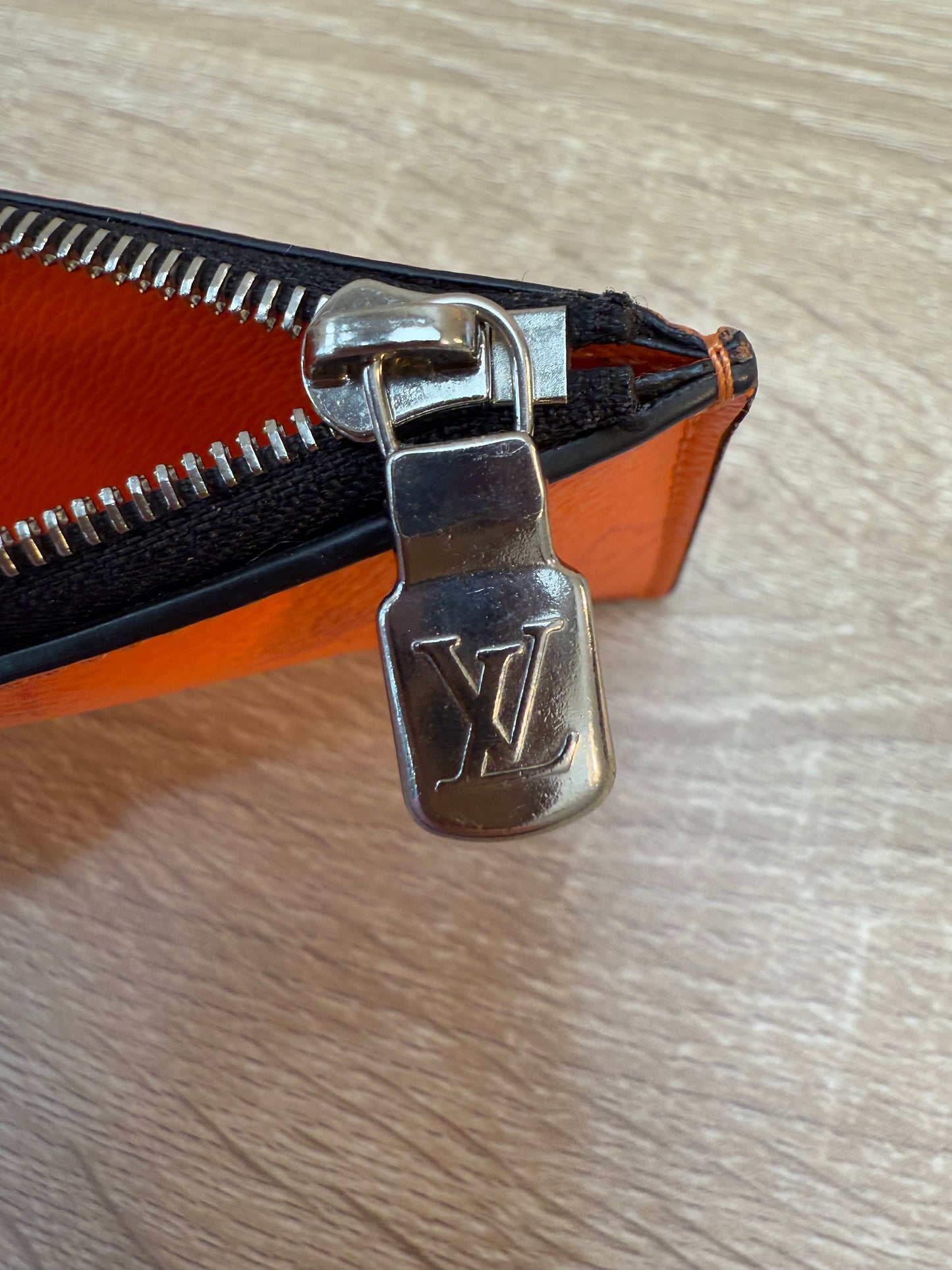 Louis Vuitton Orange Taigarama Coin Card Holder